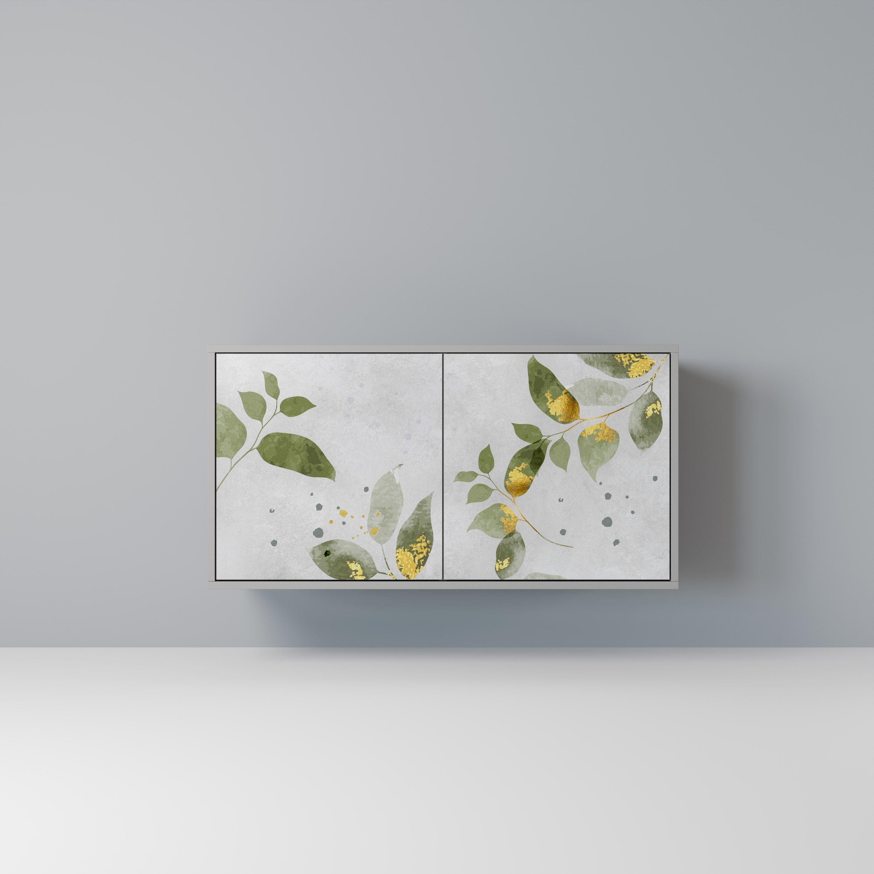 ELEGANT BOTANICS Sideboard mit 2 Türen in Grau