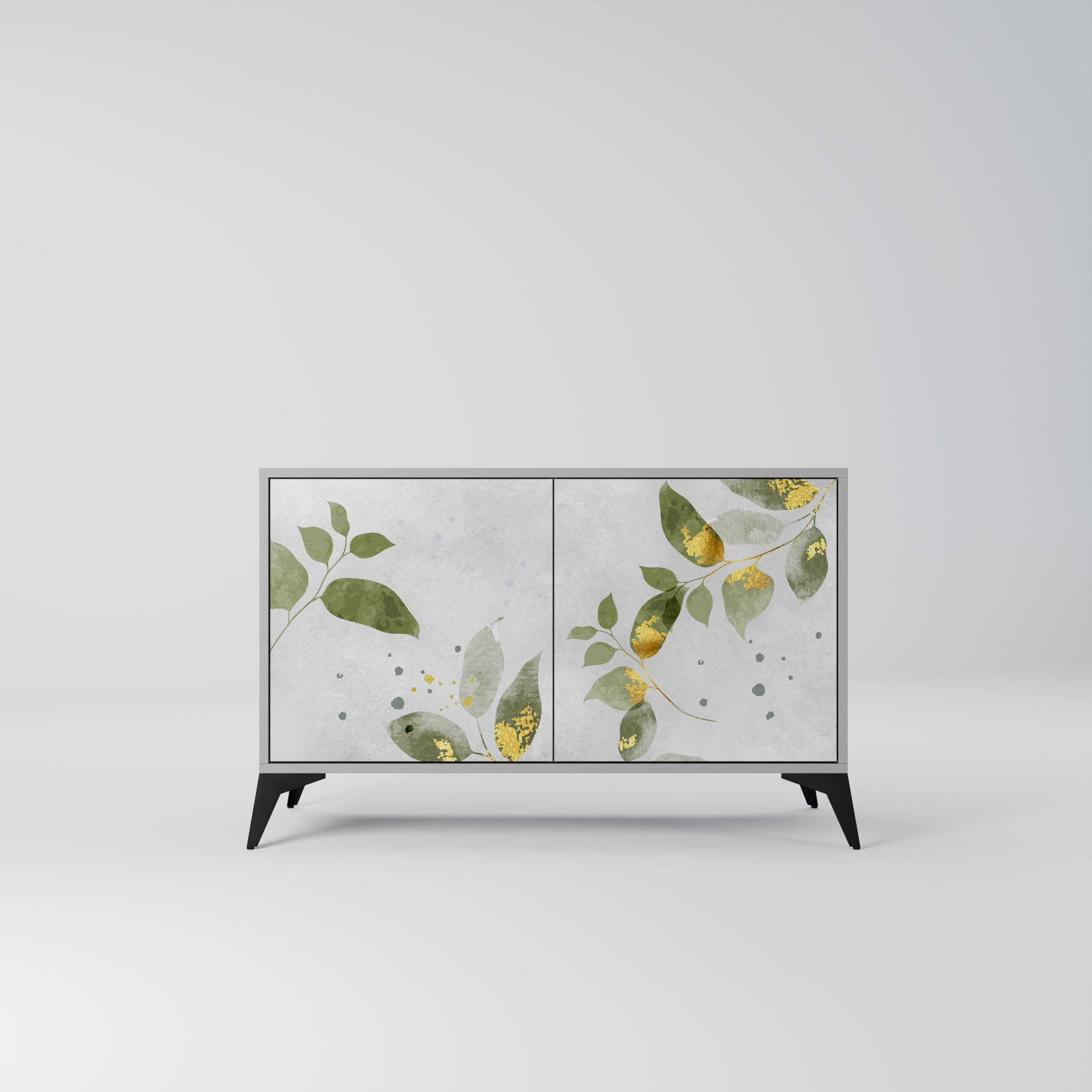 ELEGANT BOTANICS Sideboard mit 2 Türen in Grau