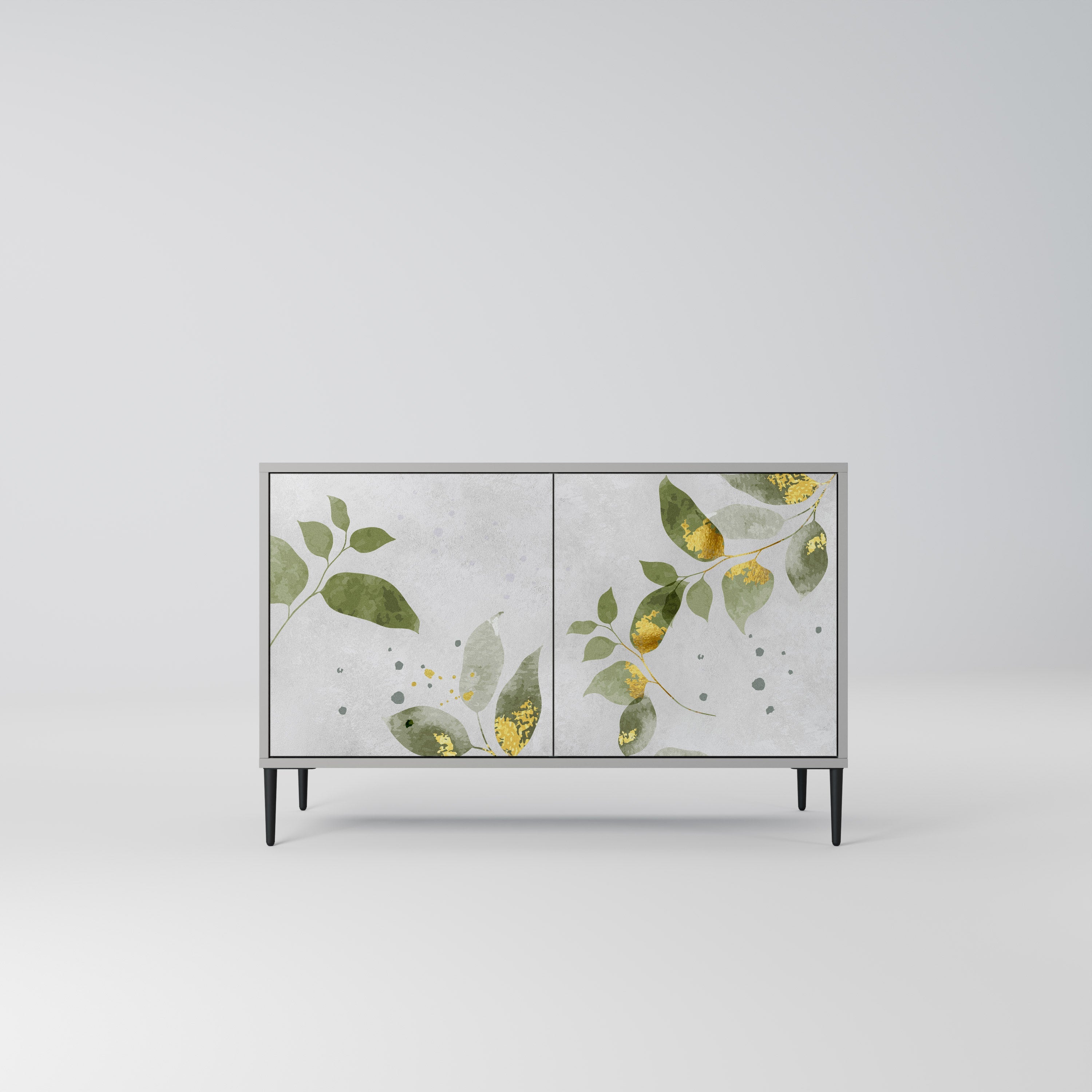 ELEGANT BOTANICS Sideboard mit 2 Türen in Grau