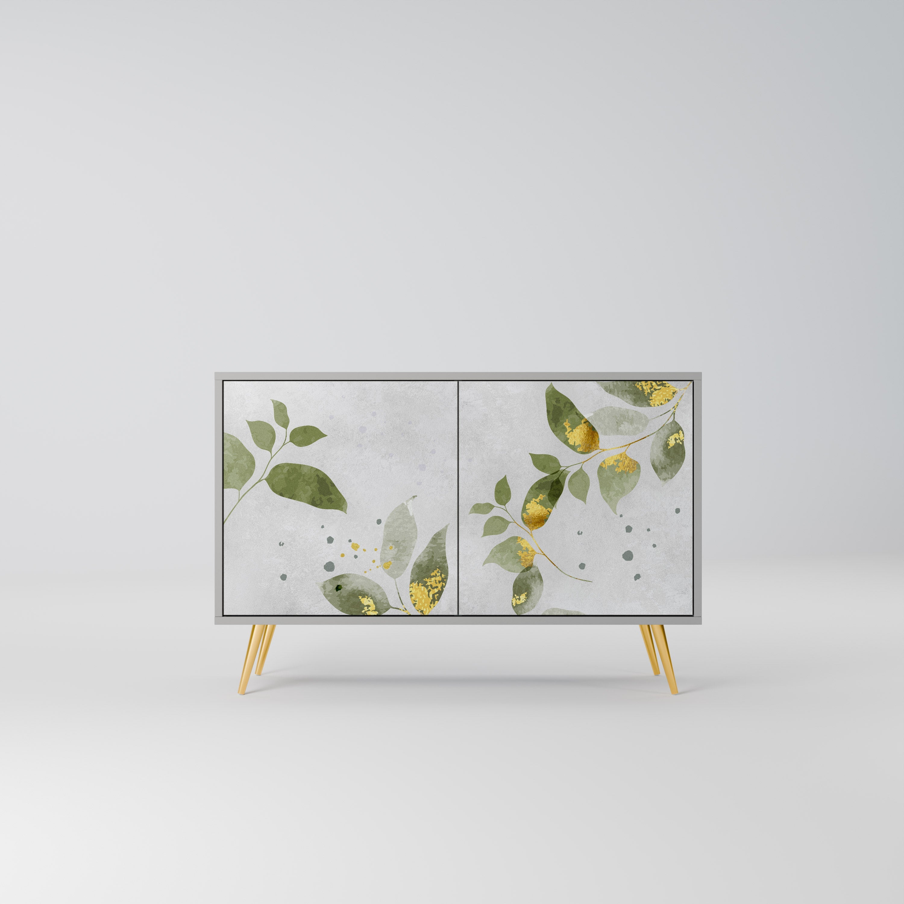 ELEGANT BOTANICS Sideboard mit 2 Türen in Grau