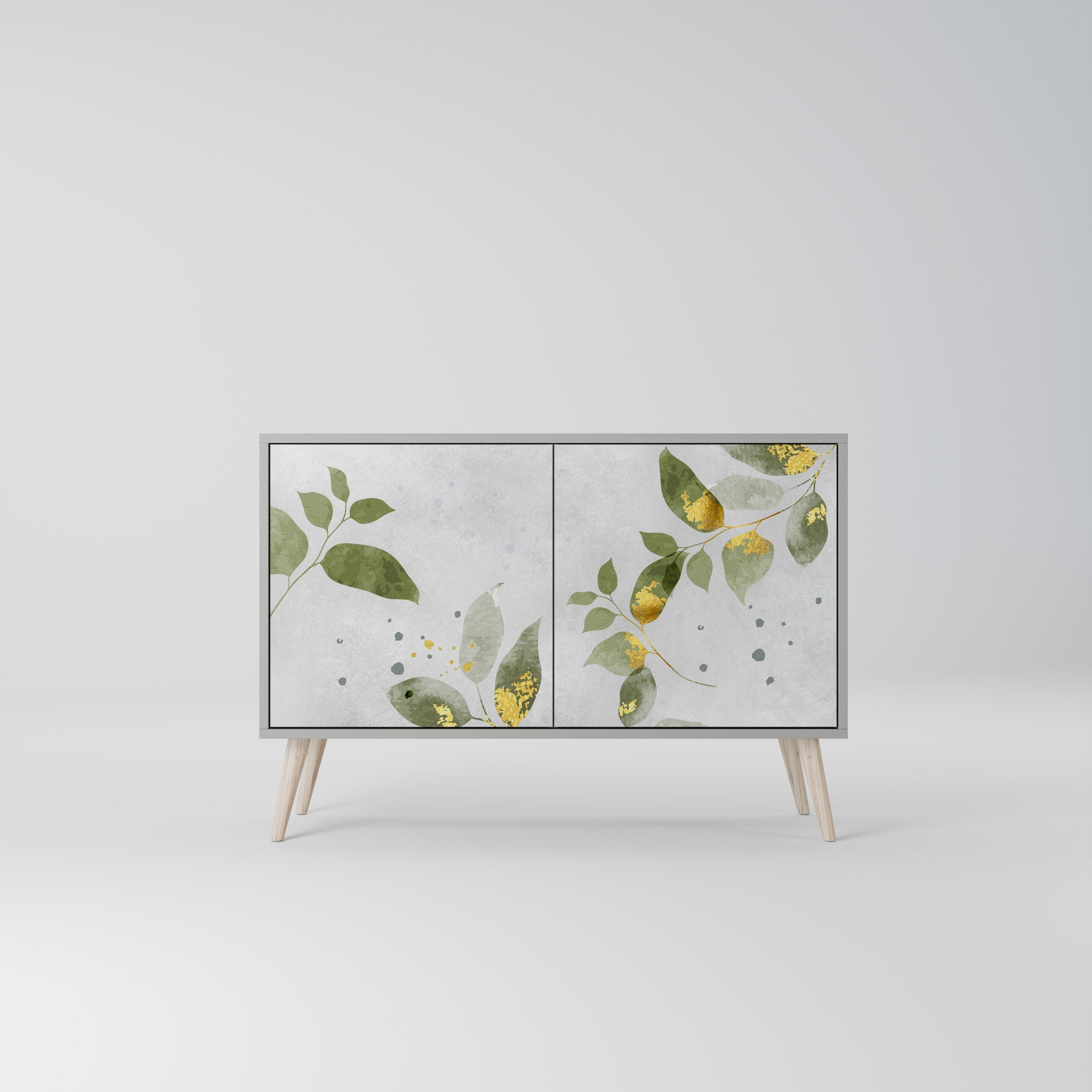ELEGANT BOTANICS Sideboard mit 2 Türen in Grau