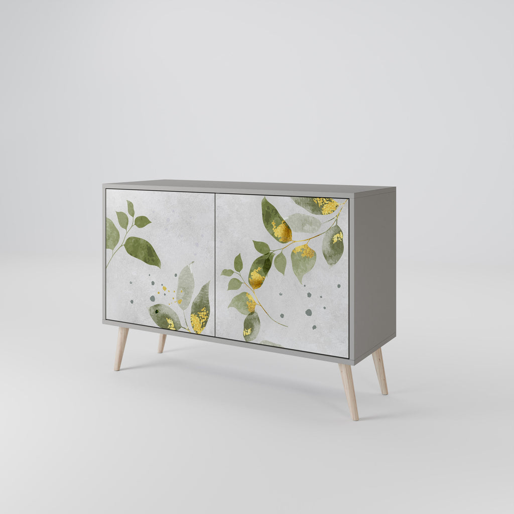 ELEGANT BOTANICS Sideboard mit 2 Türen in Grau