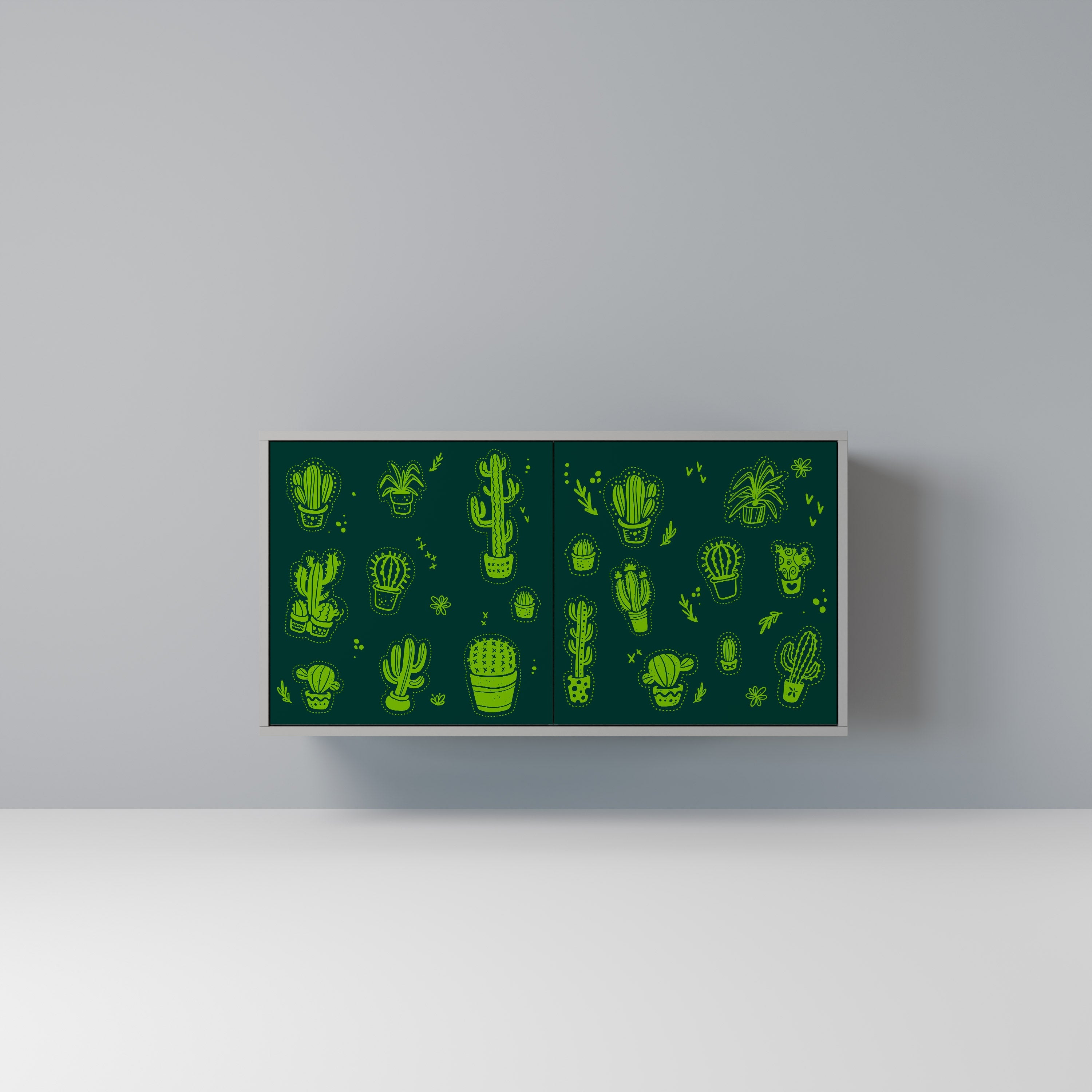 DESERT GREEN Sideboard mit 2 Türen in Grau