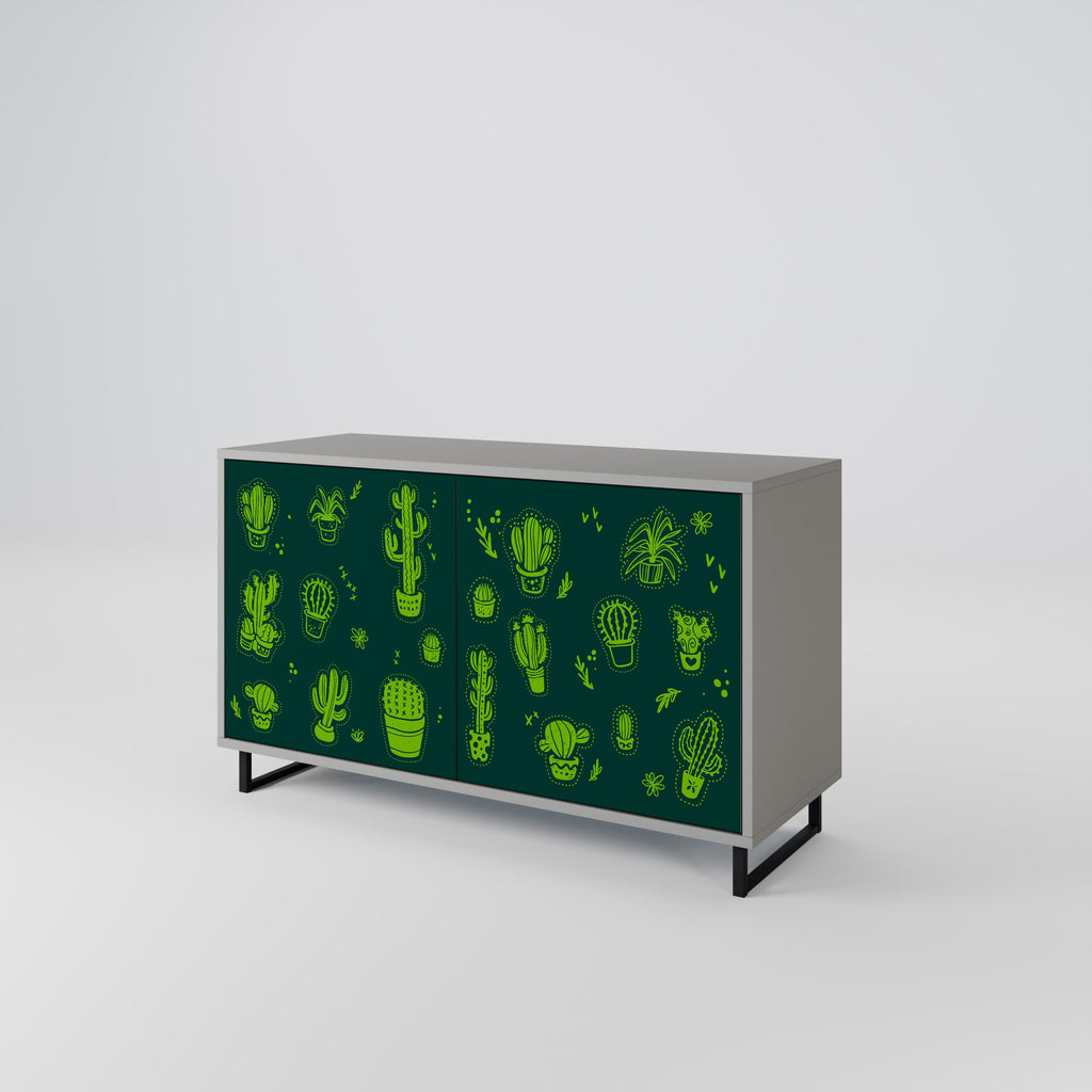 DESERT GREEN Sideboard mit 2 Türen in Grau