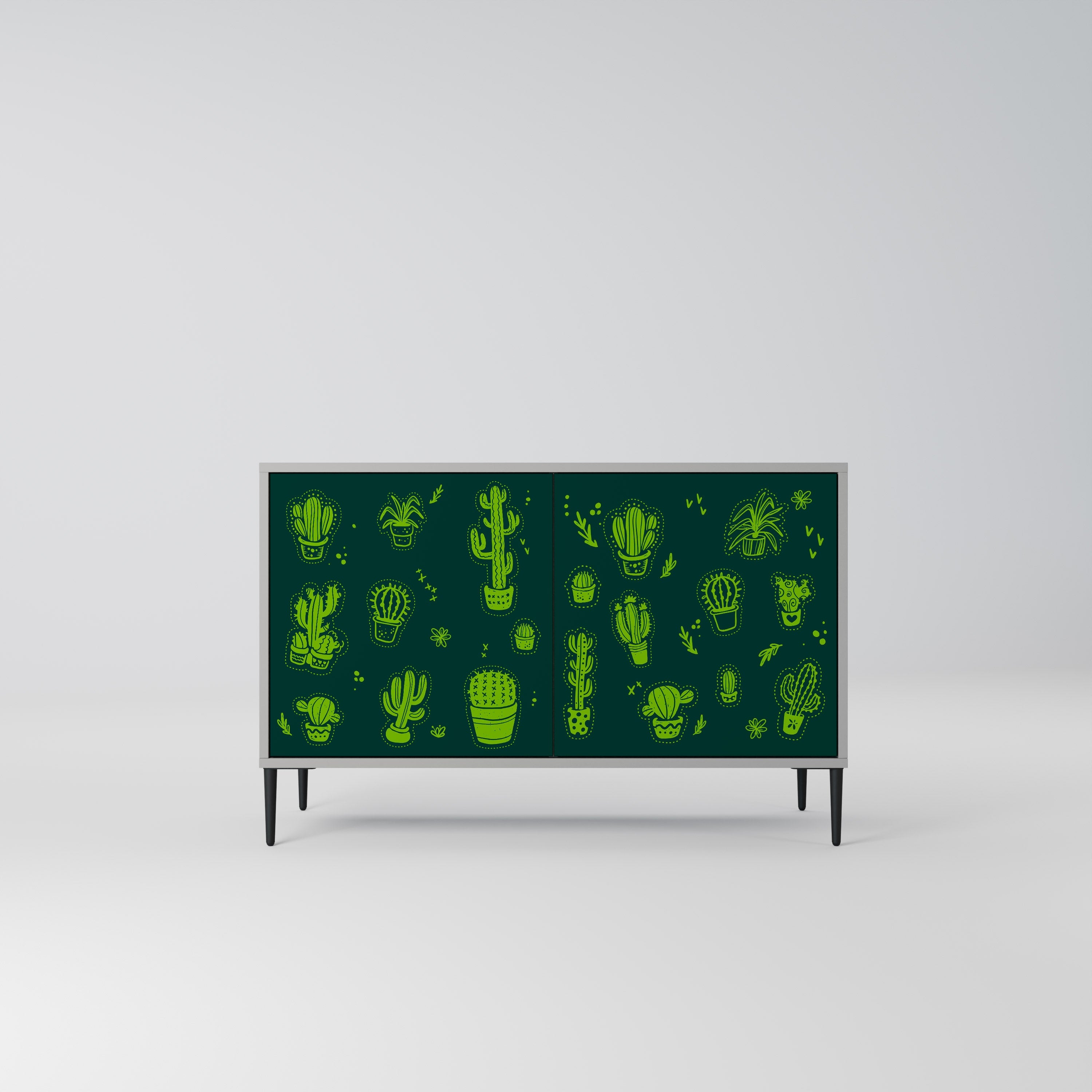DESERT GREEN Sideboard mit 2 Türen in Grau