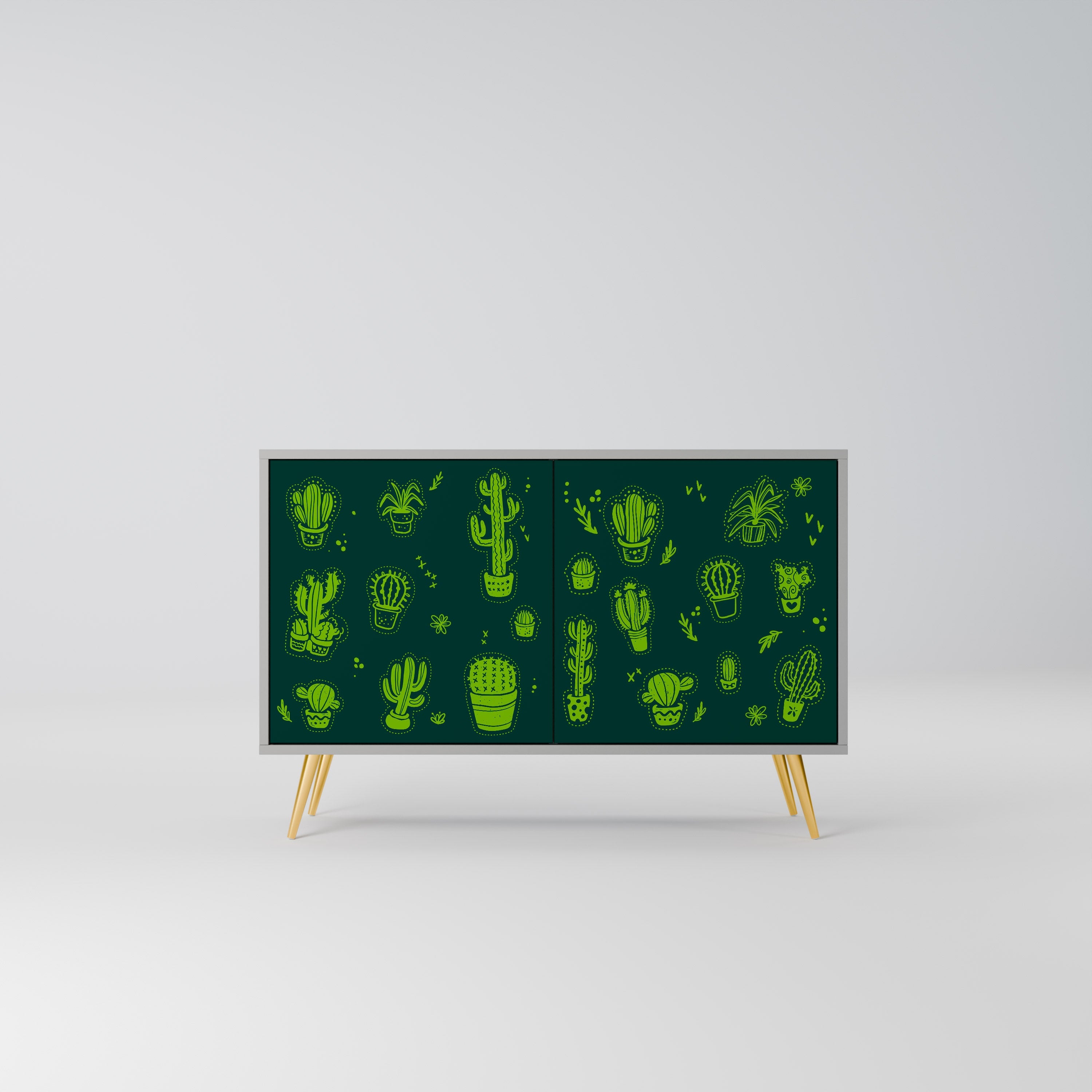DESERT GREEN Sideboard mit 2 Türen in Grau