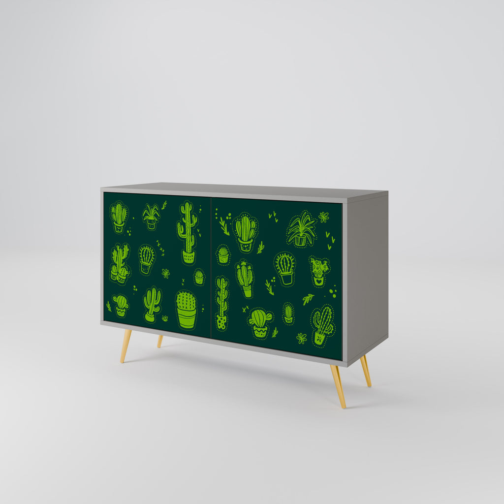 DESERT GREEN Sideboard mit 2 Türen in Grau