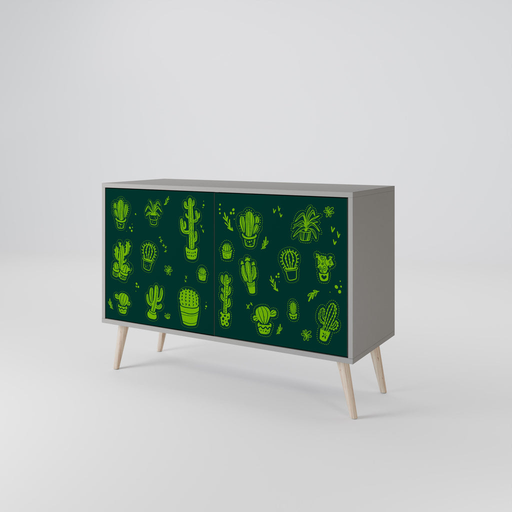 DESERT GREEN Sideboard mit 2 Türen in Grau