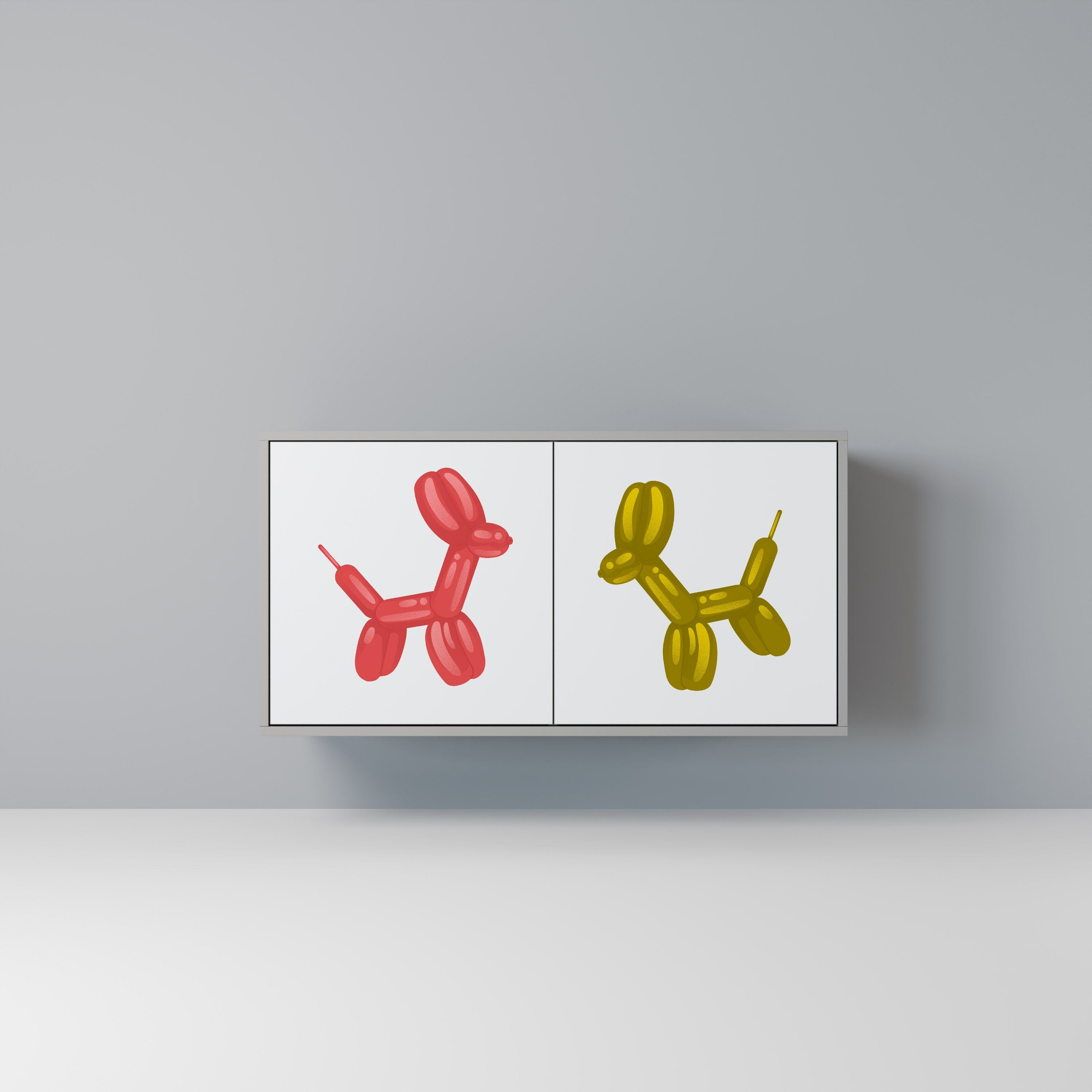 CHILDHOOD MEMORY Sideboard mit 2 Türen in Grau