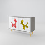 CHILDHOOD MEMORY Sideboard mit 2 Türen in Grau