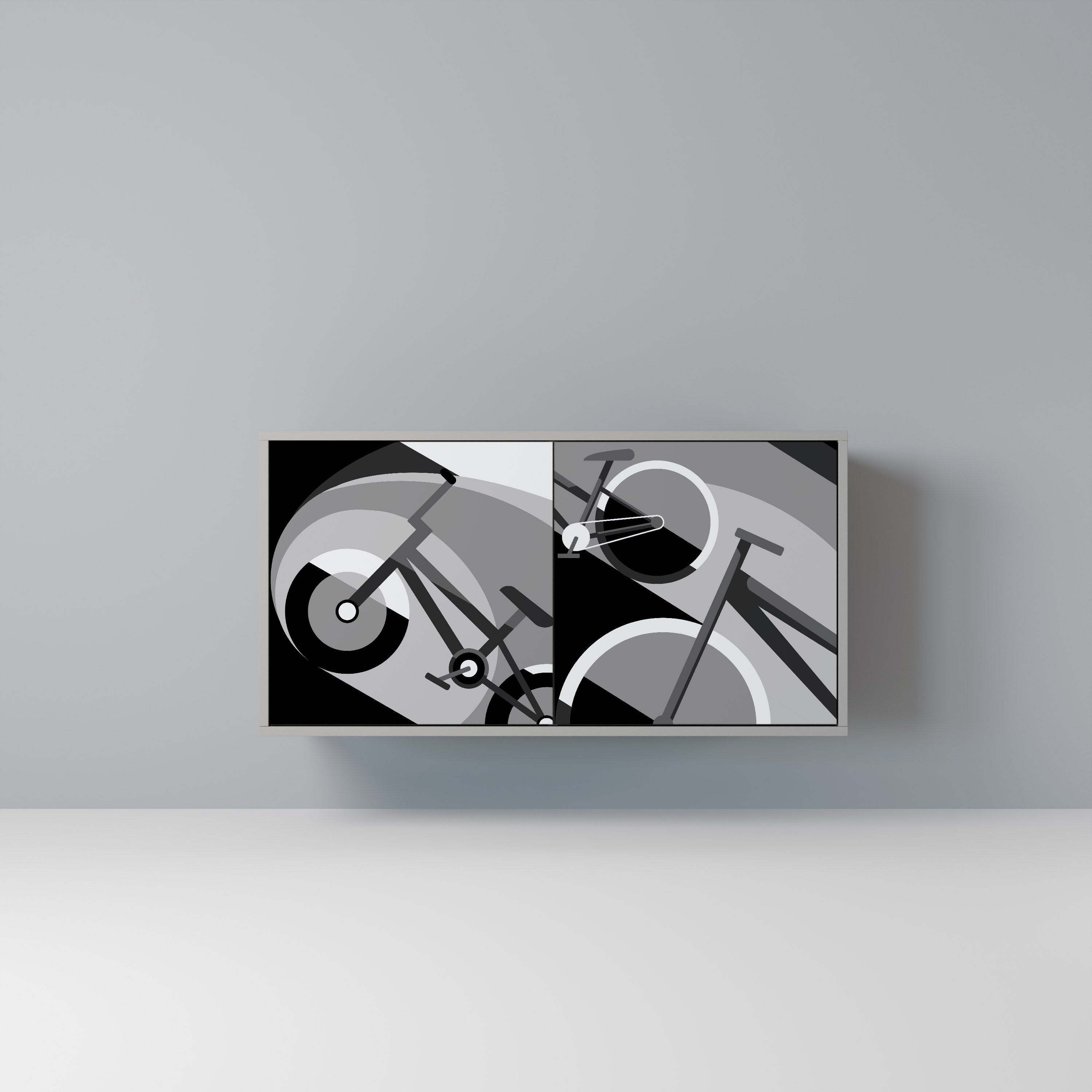 BIKE ENERGY Sideboard mit 2 Türen in Grau