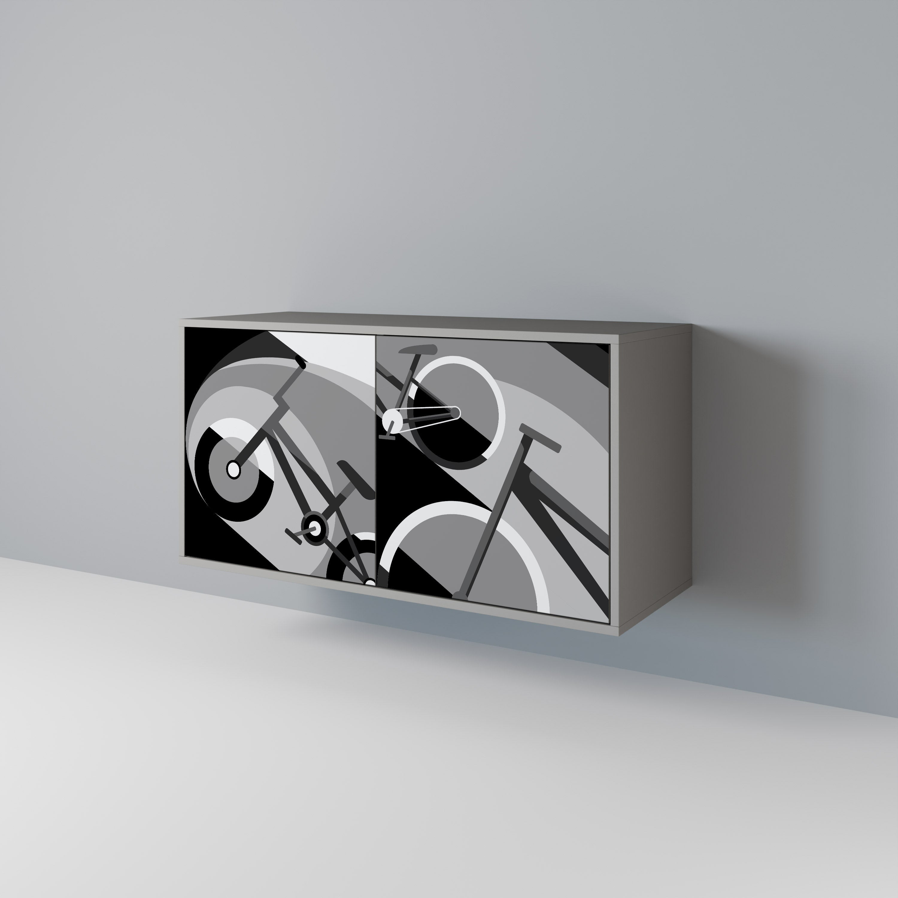 BIKE ENERGY Sideboard mit 2 Türen in Grau