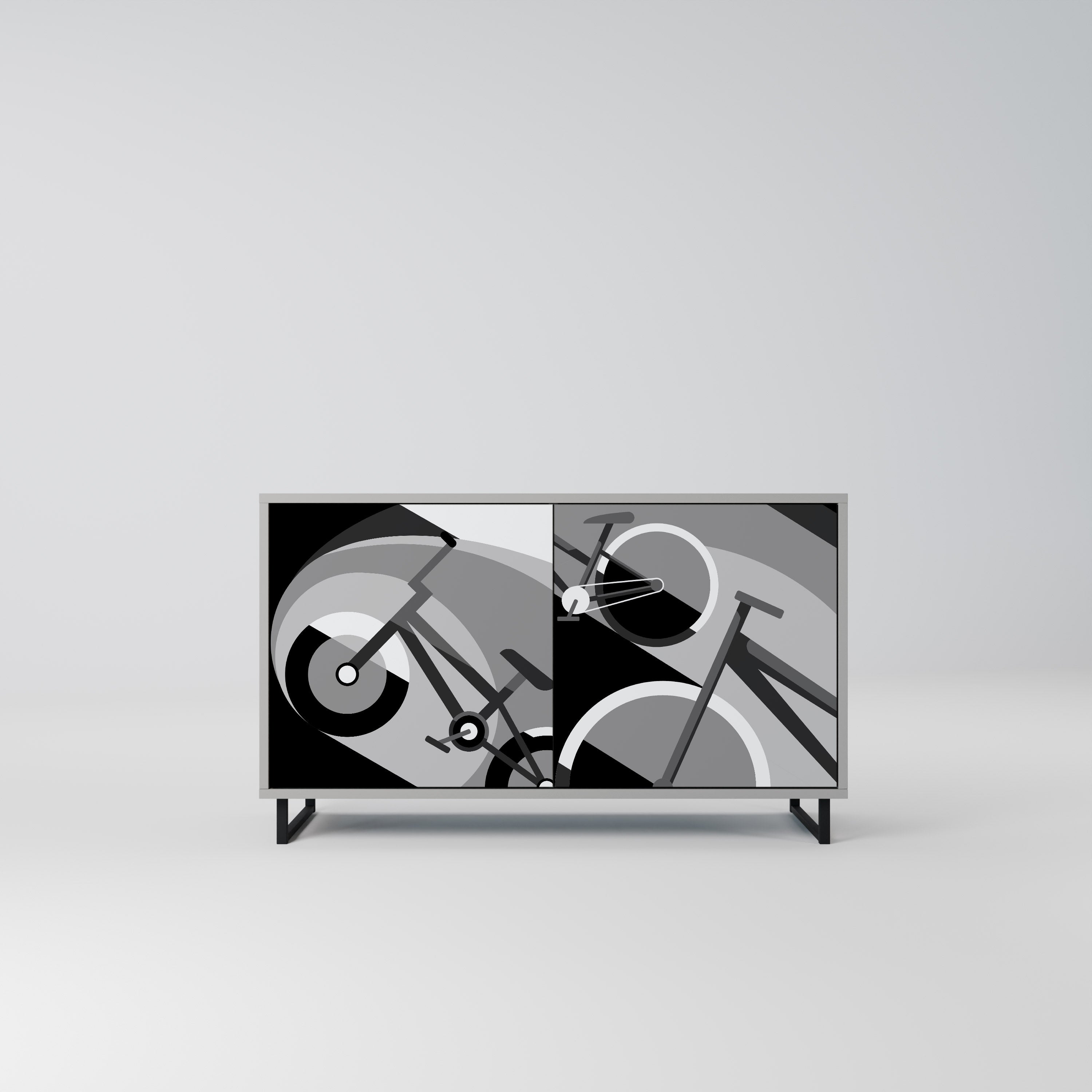 BIKE ENERGY Sideboard mit 2 Türen in Grau