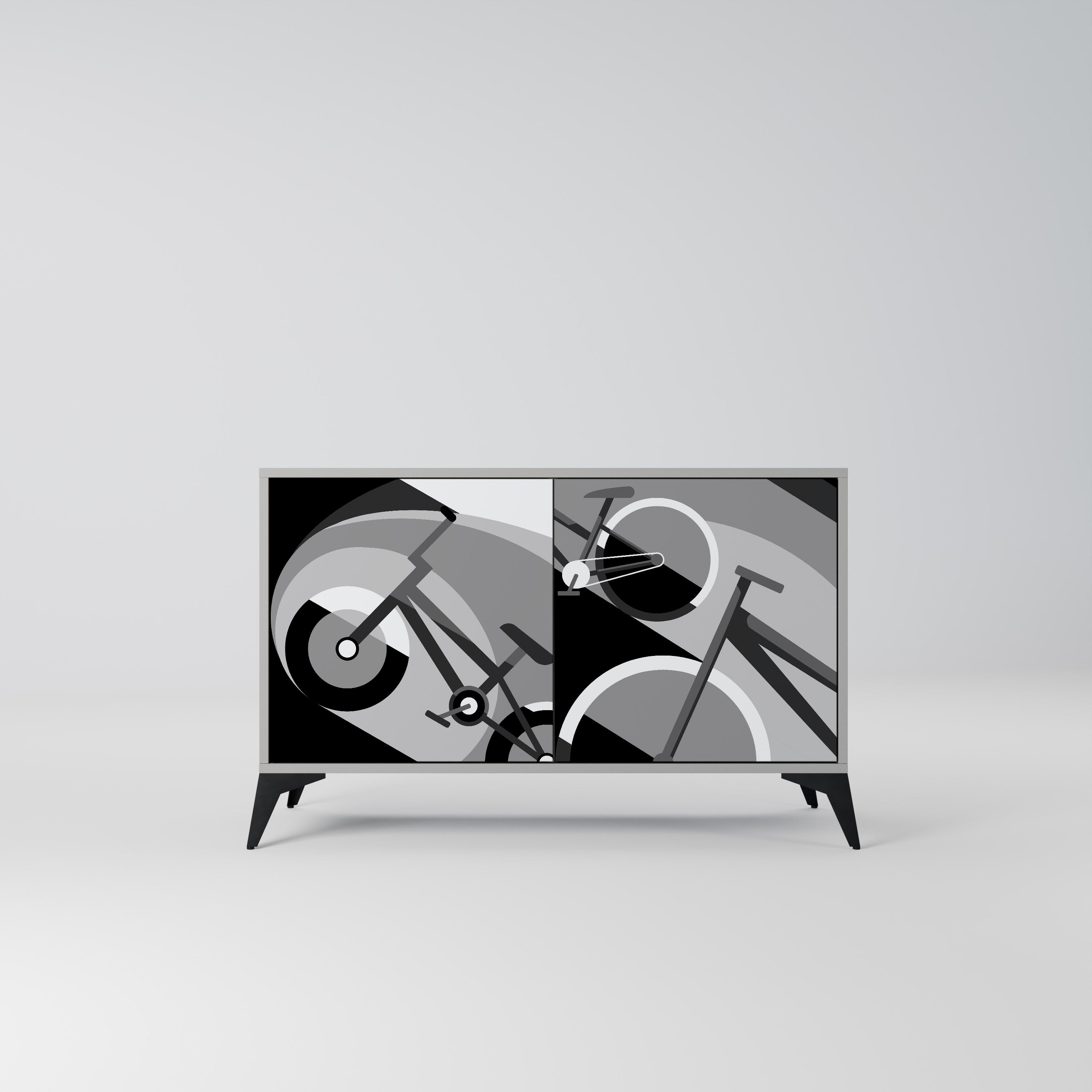 BIKE ENERGY Sideboard mit 2 Türen in Grau