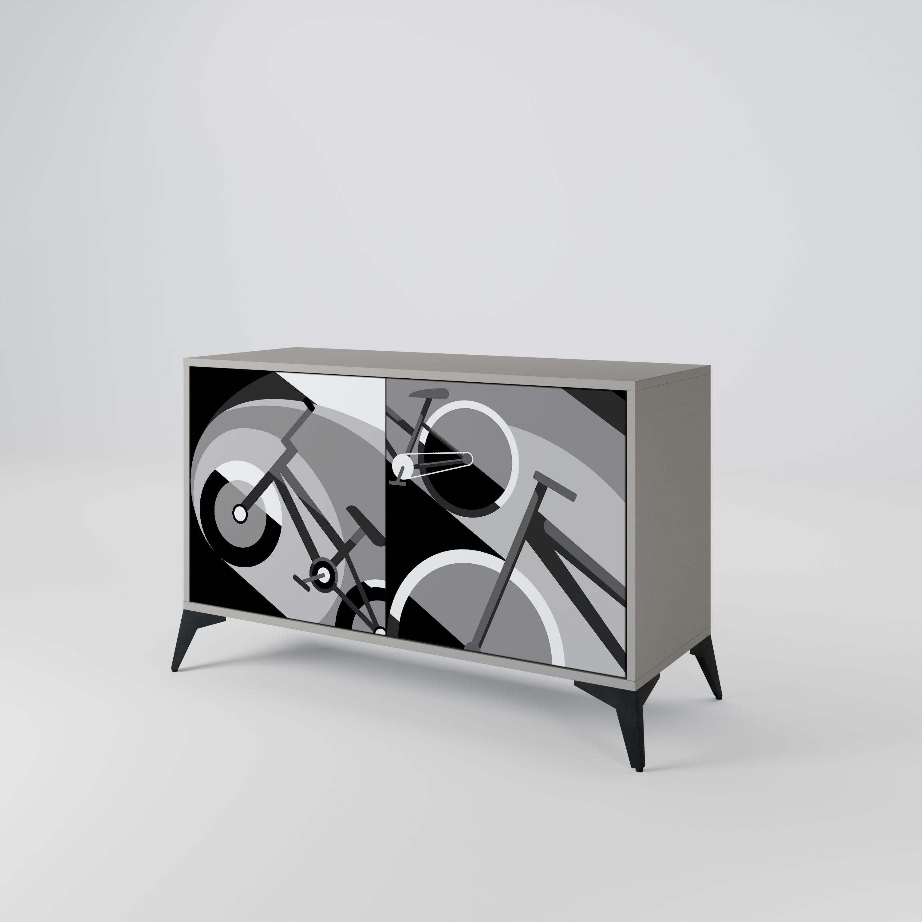 BIKE ENERGY Sideboard mit 2 Türen in Grau