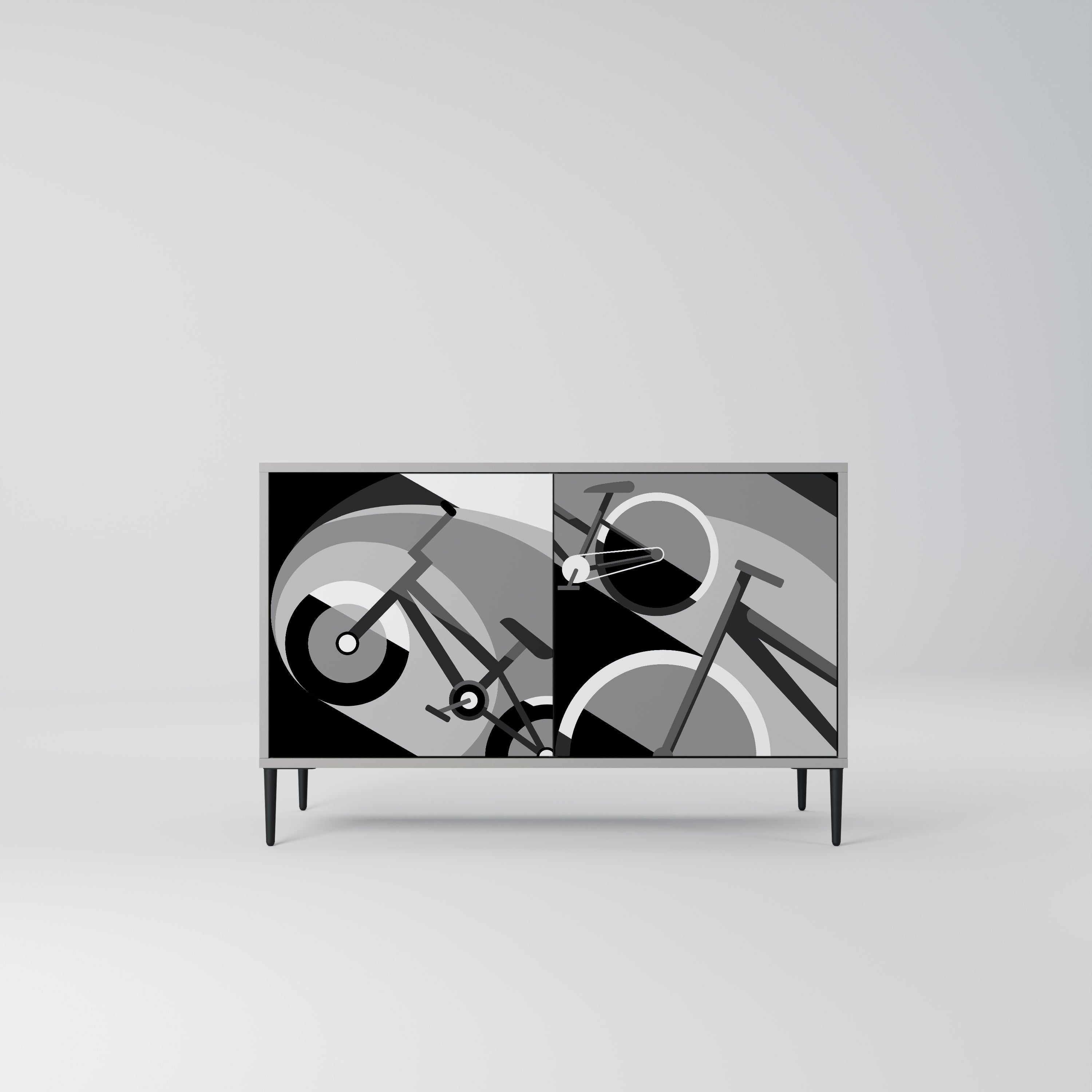 BIKE ENERGY Sideboard mit 2 Türen in Grau