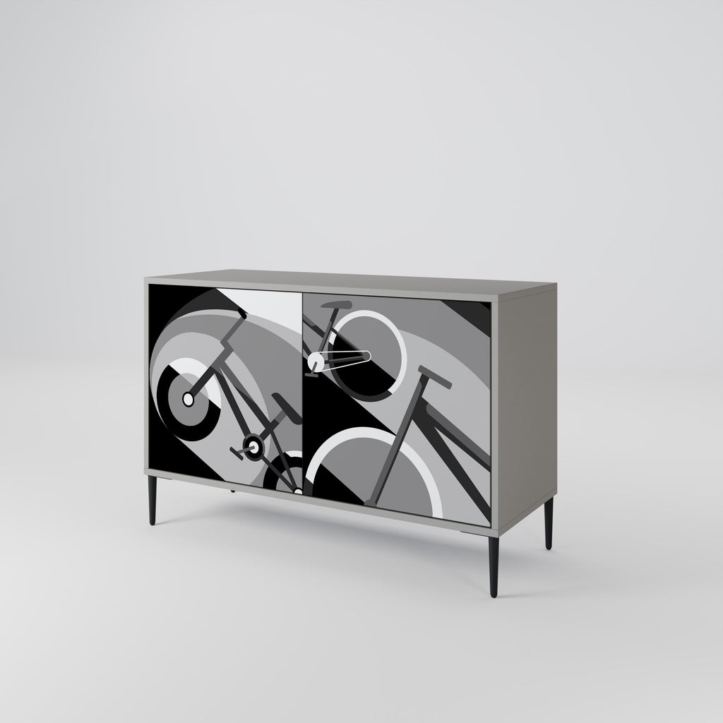 BIKE ENERGY Sideboard mit 2 Türen in Grau