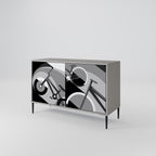 BIKE ENERGY Sideboard mit 2 Türen in Grau