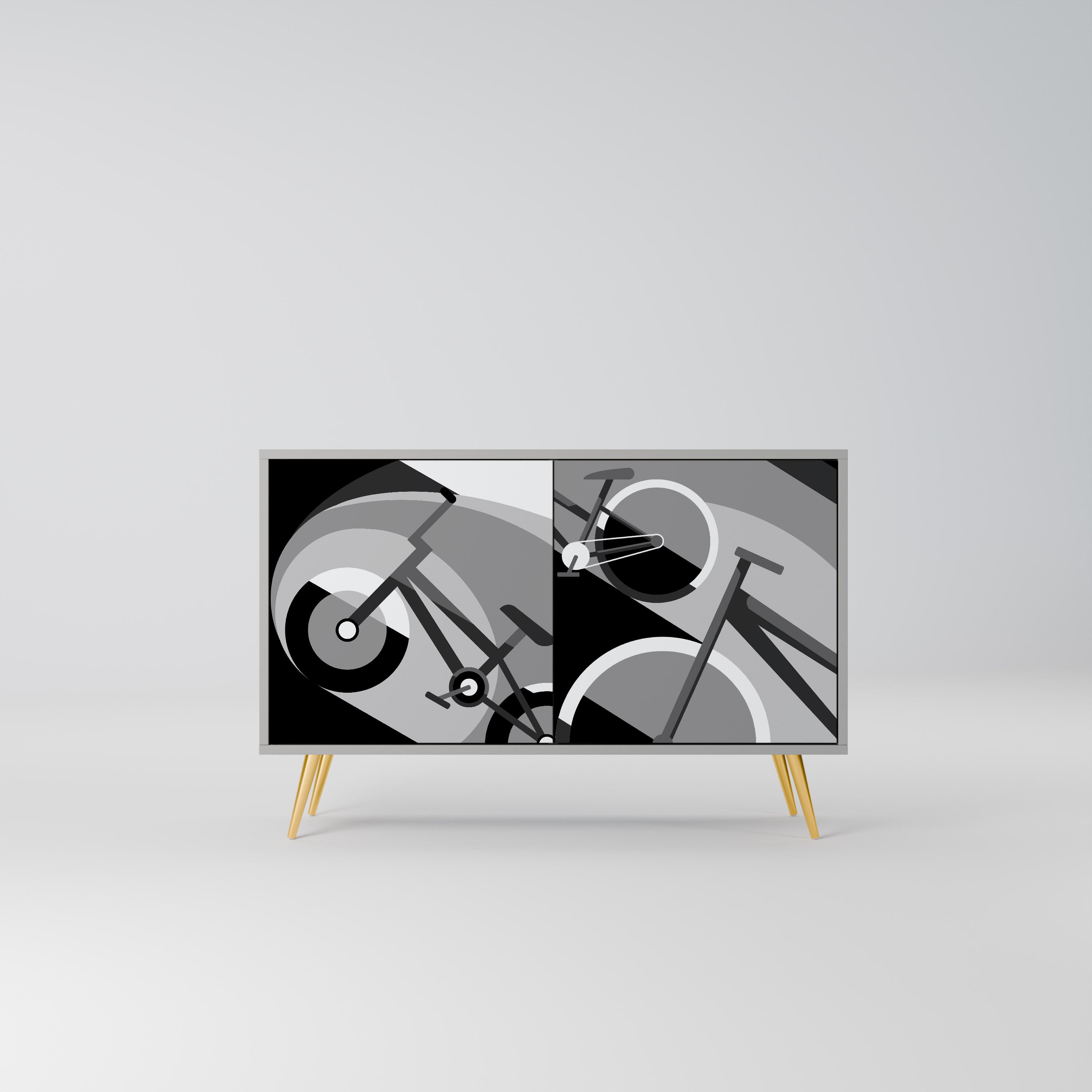 BIKE ENERGY Sideboard mit 2 Türen in Grau