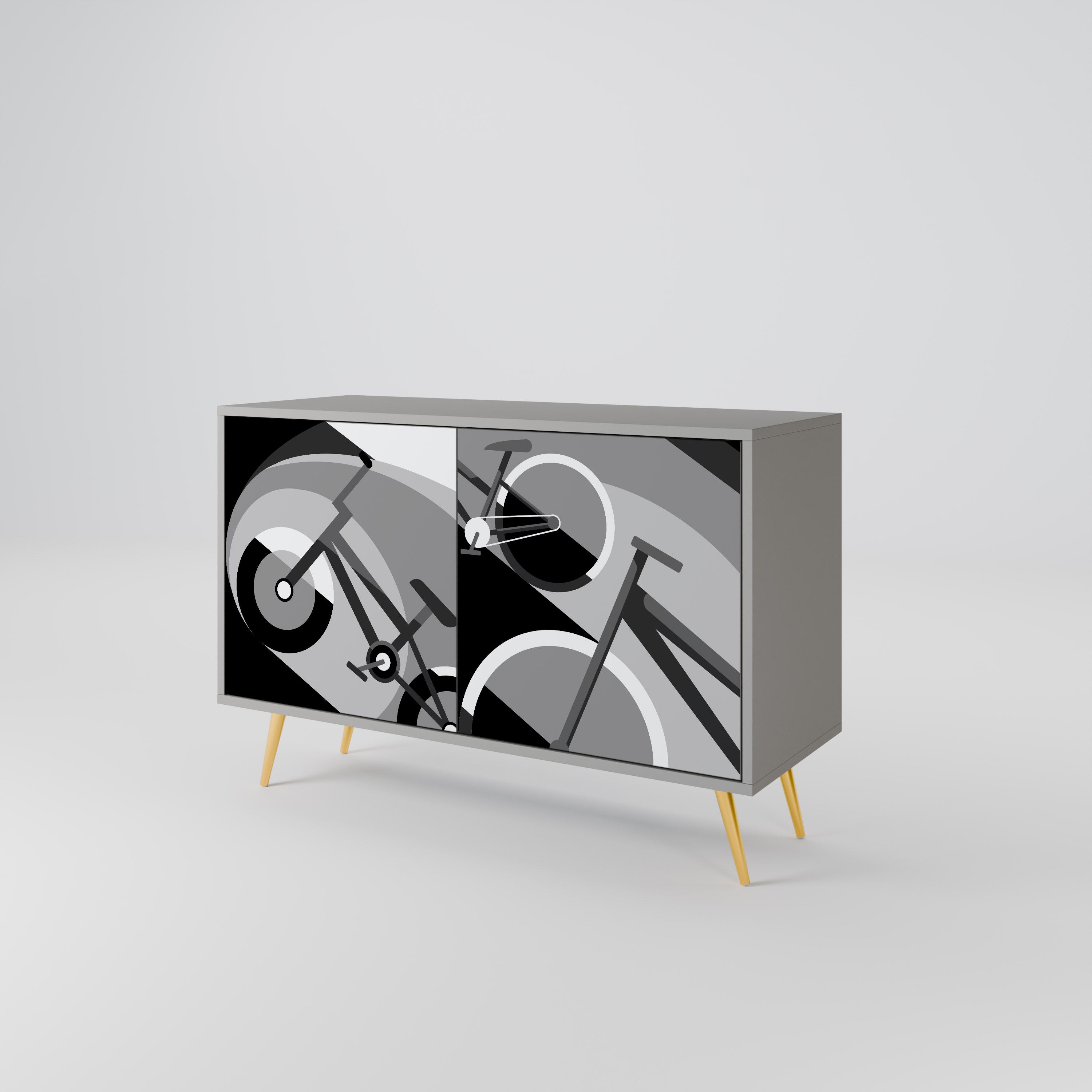 BIKE ENERGY Sideboard mit 2 Türen in Grau