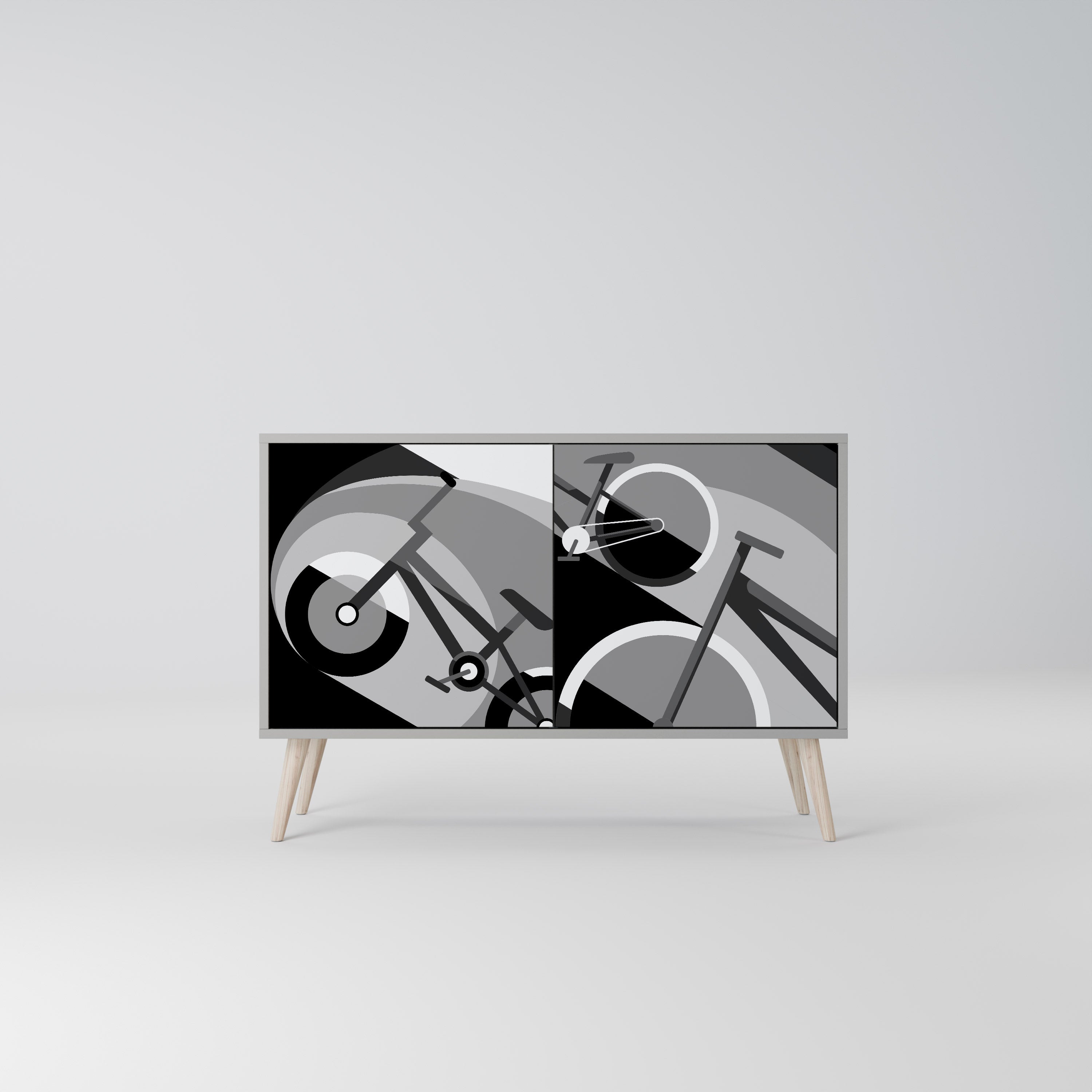 BIKE ENERGY Sideboard mit 2 Türen in Grau