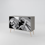 BIKE ENERGY Sideboard mit 2 Türen in Grau