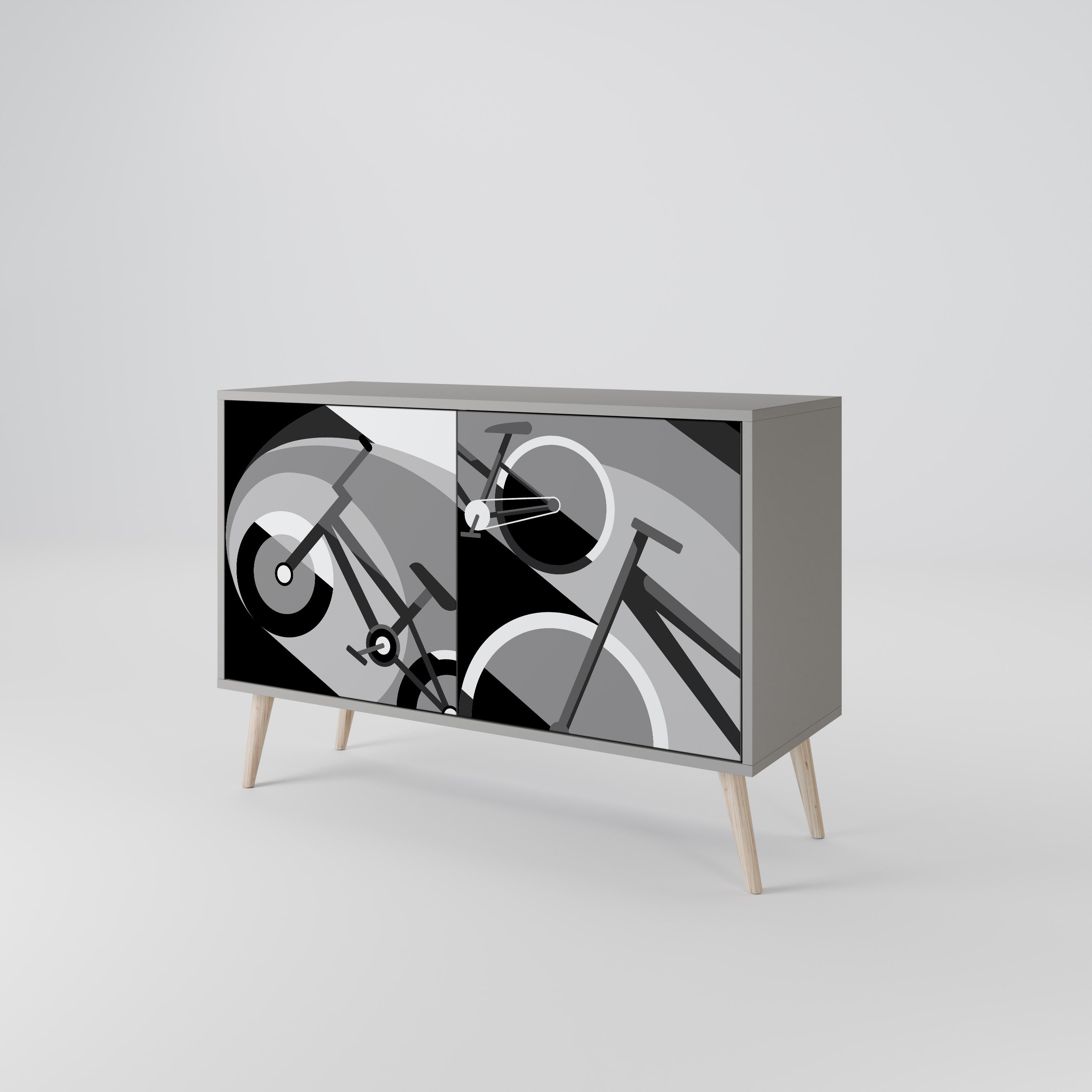 BIKE ENERGY Sideboard mit 2 Türen in Grau