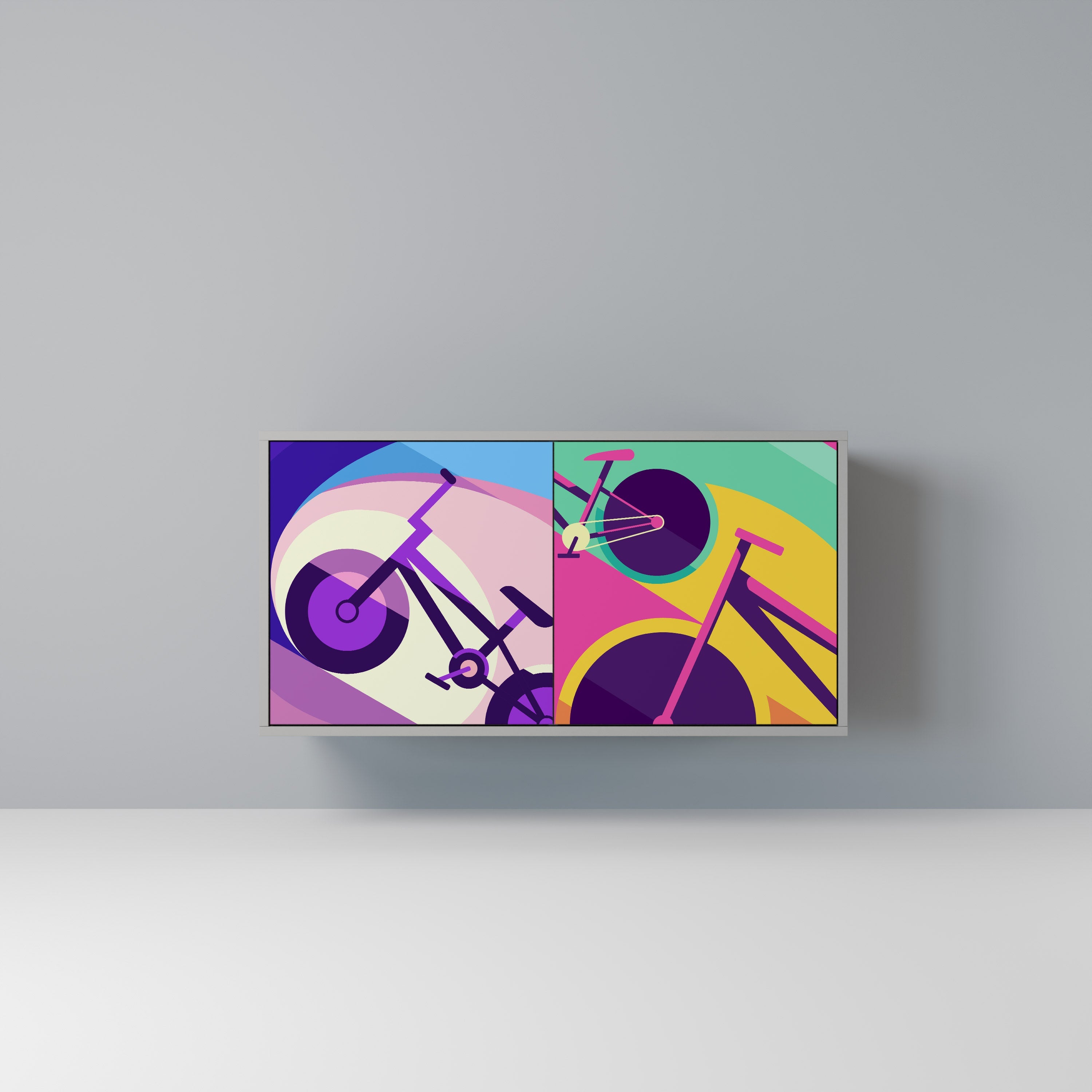 BIKE DREAMS Sideboard mit 2 Türen in Grau