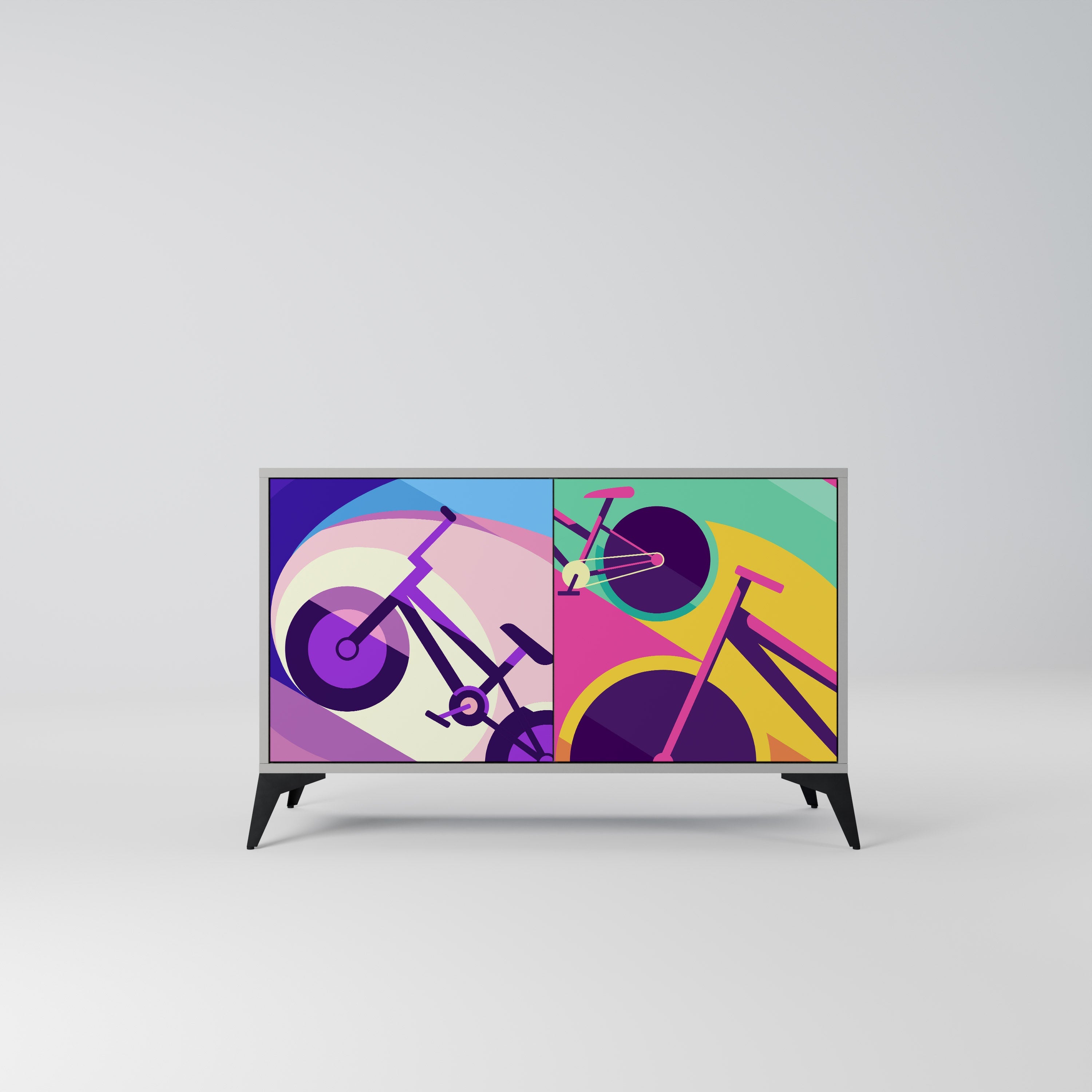 BIKE DREAMS Sideboard mit 2 Türen in Grau