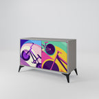 BIKE DREAMS 2-Door Sideboard in Grey Finish