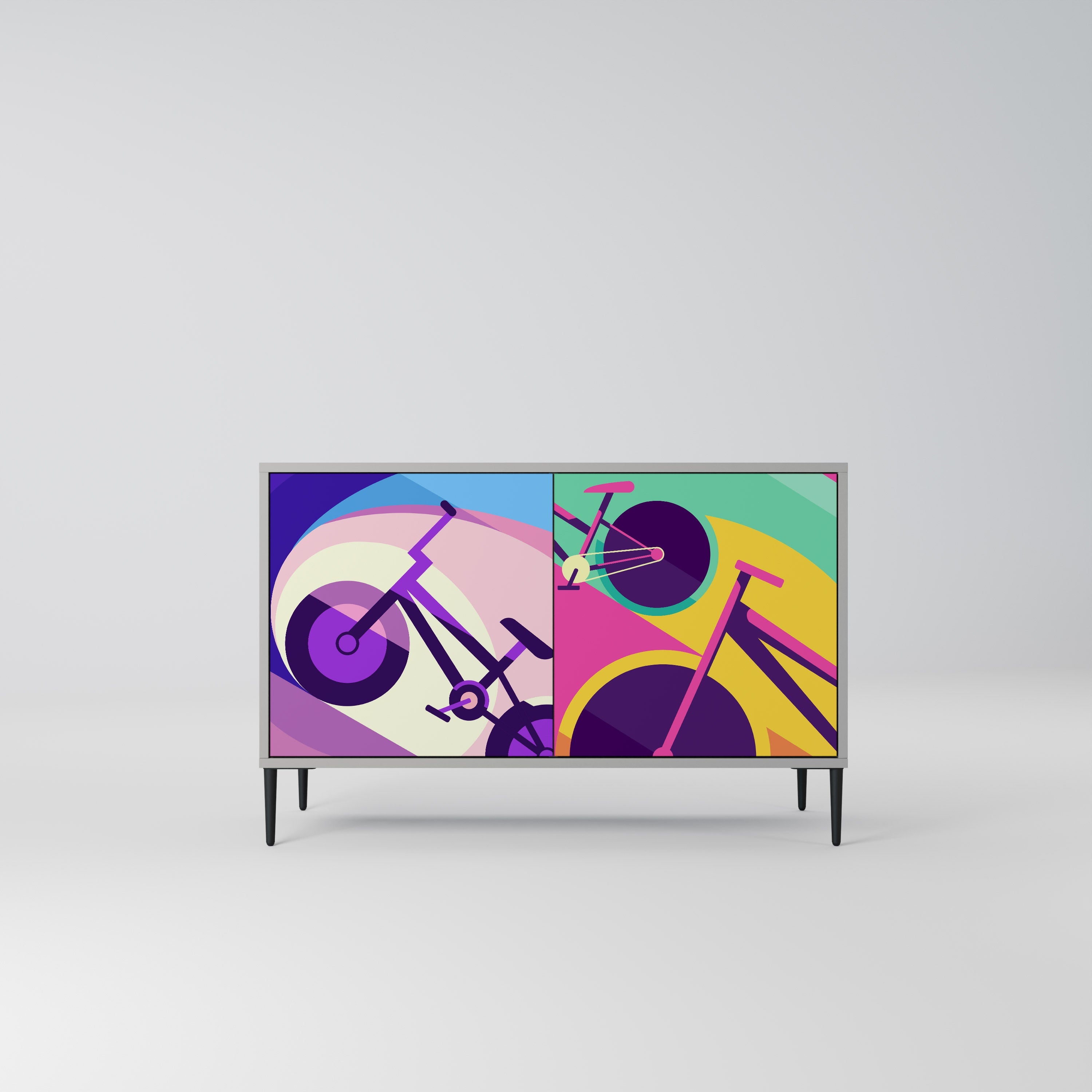 BIKE DREAMS Sideboard mit 2 Türen in Grau