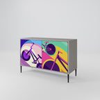 BIKE DREAMS 2-Door Sideboard in Grey Finish