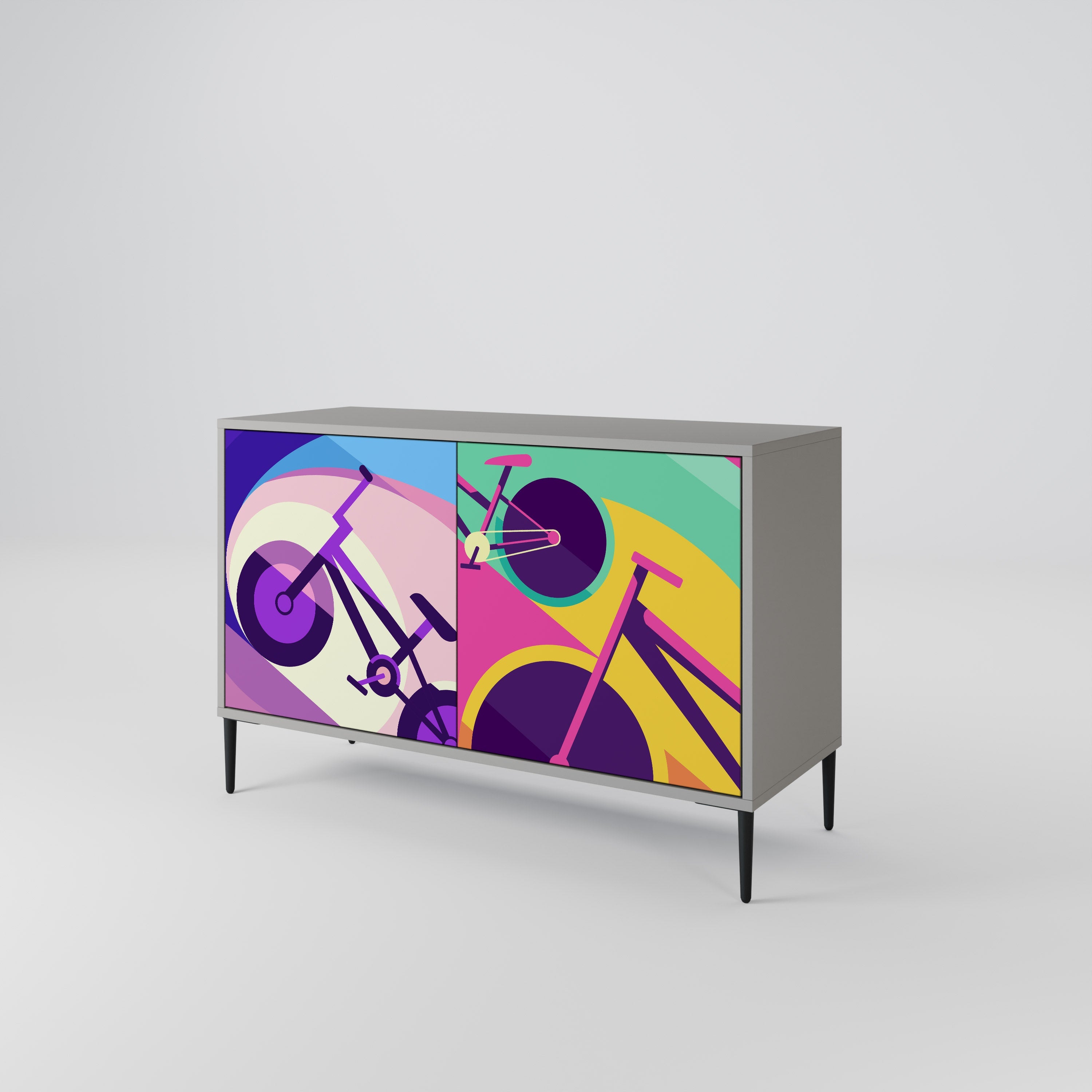 BIKE DREAMS Sideboard mit 2 Türen in Grau