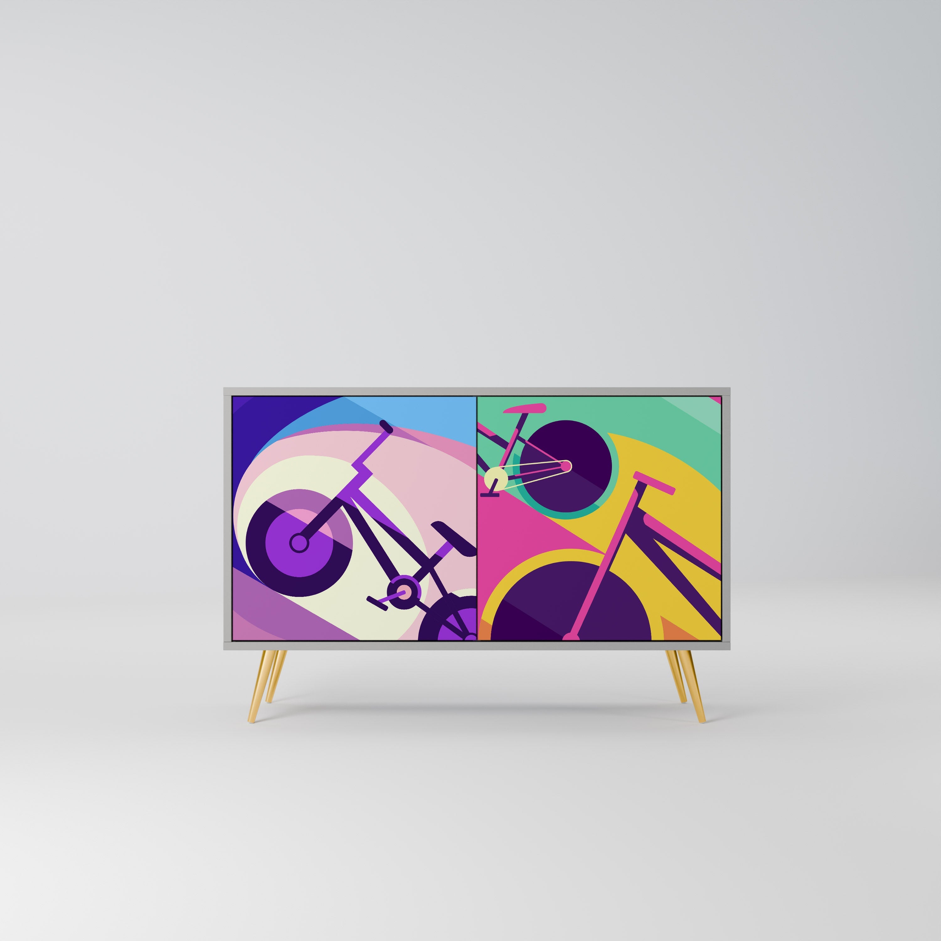 BIKE DREAMS Sideboard mit 2 Türen in Grau