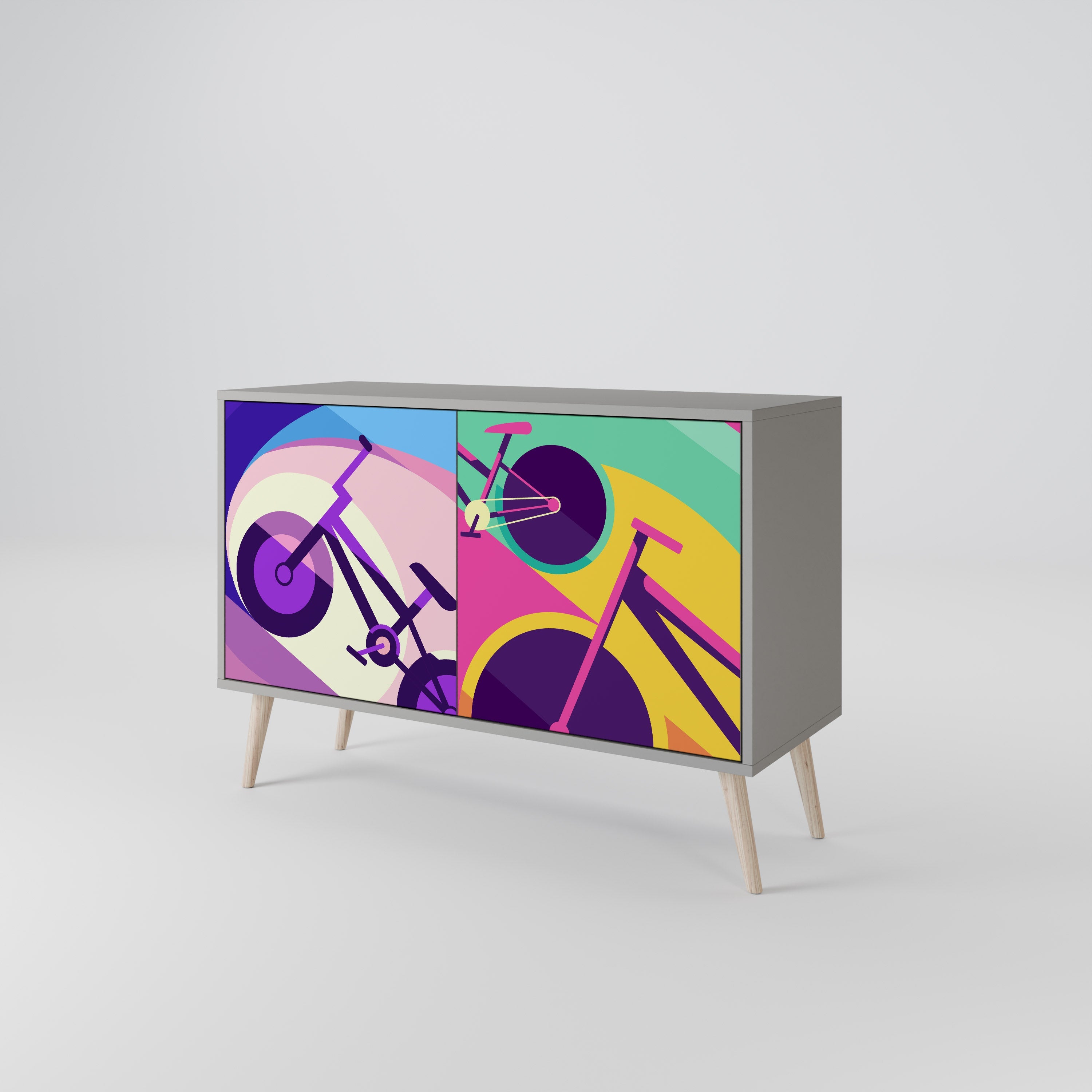 BIKE DREAMS Sideboard mit 2 Türen in Grau
