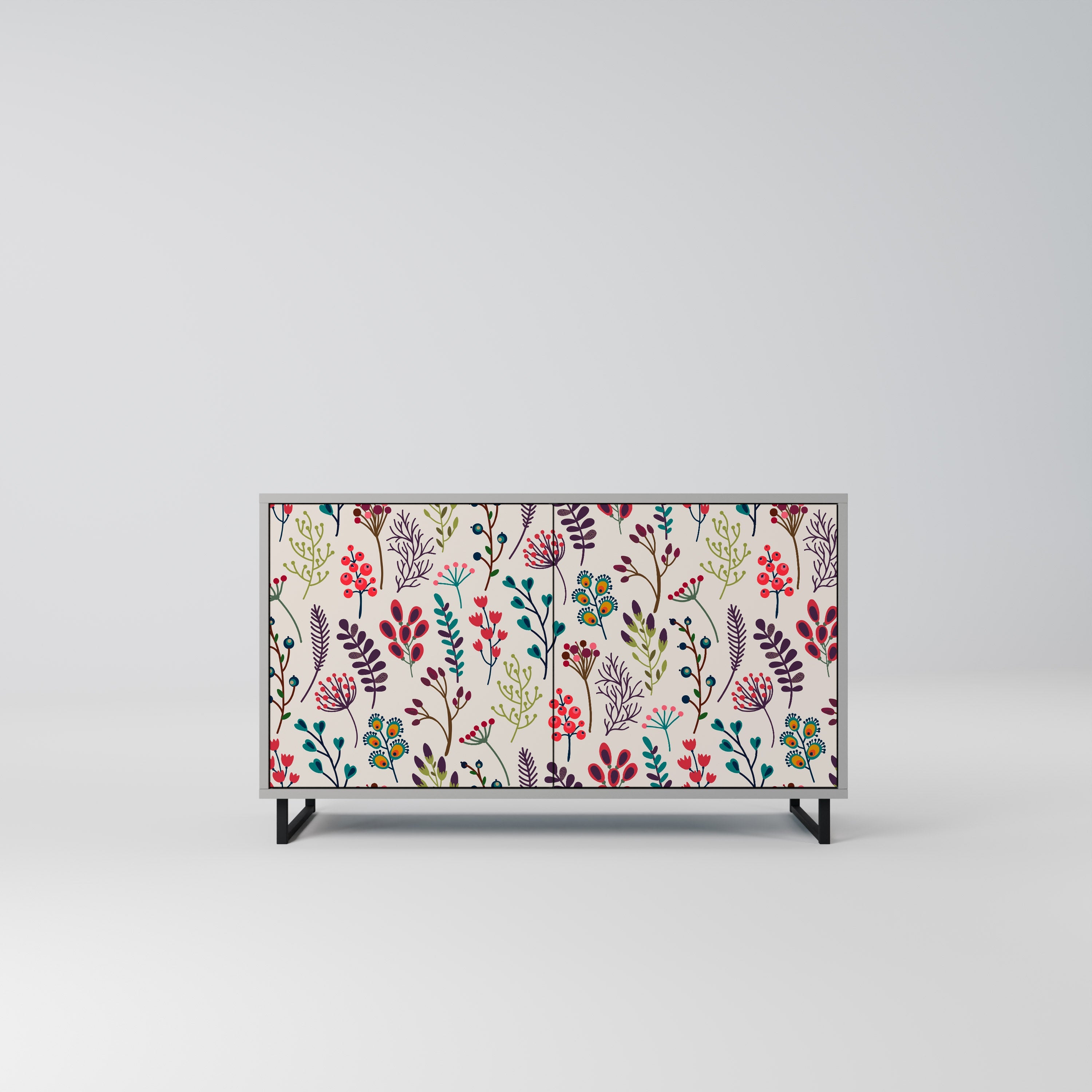 AUTUMN SUNDRIES Sideboard mit 2 Türen in Grau