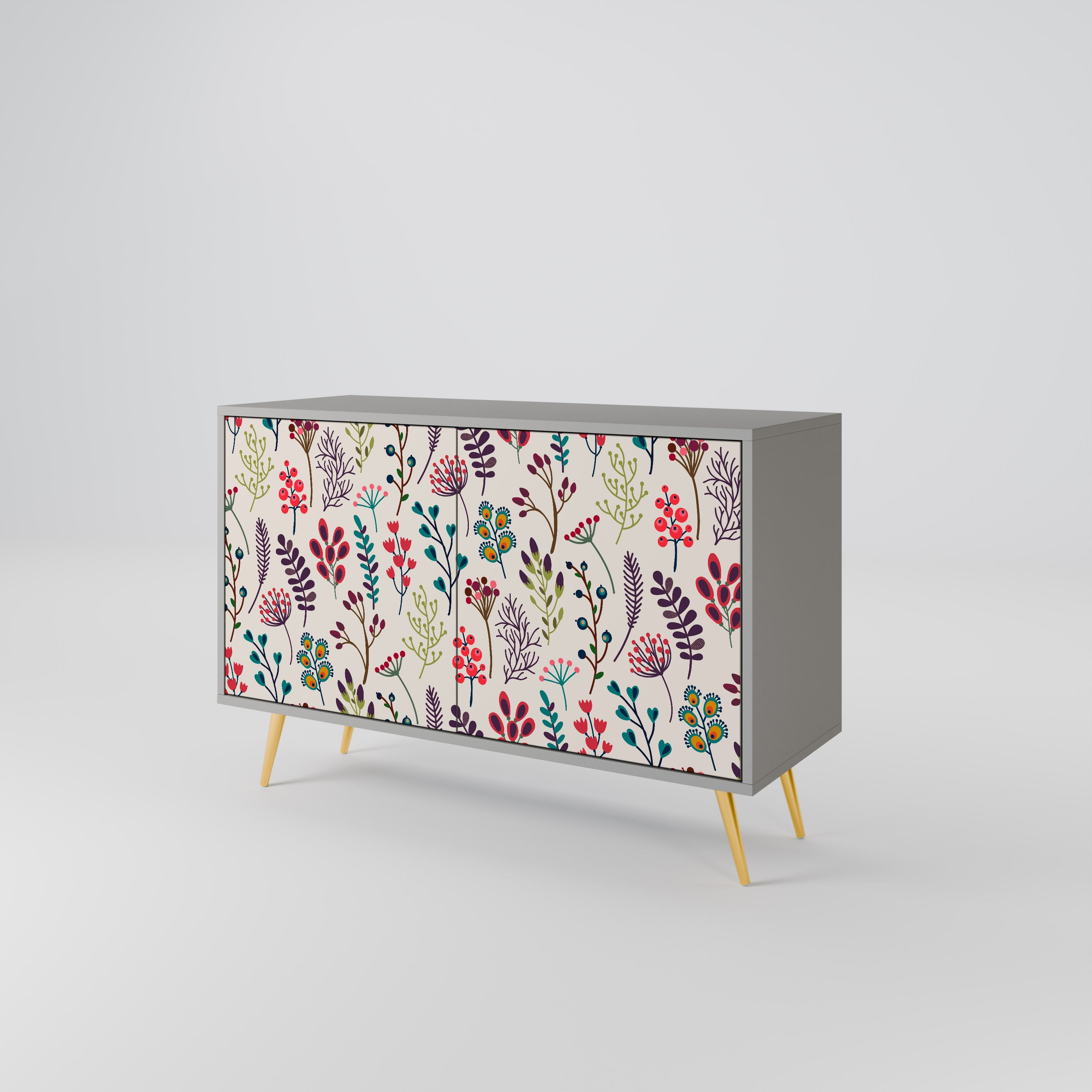 AUTUMN SUNDRIES Sideboard mit 2 Türen in Grau