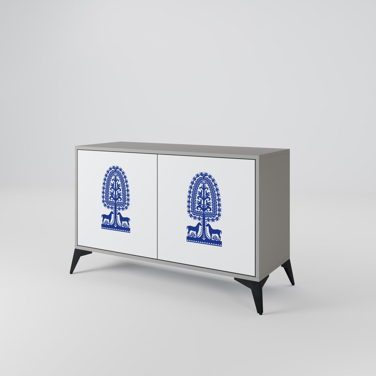 POLISH FOLK ART 2-türiges Sideboard