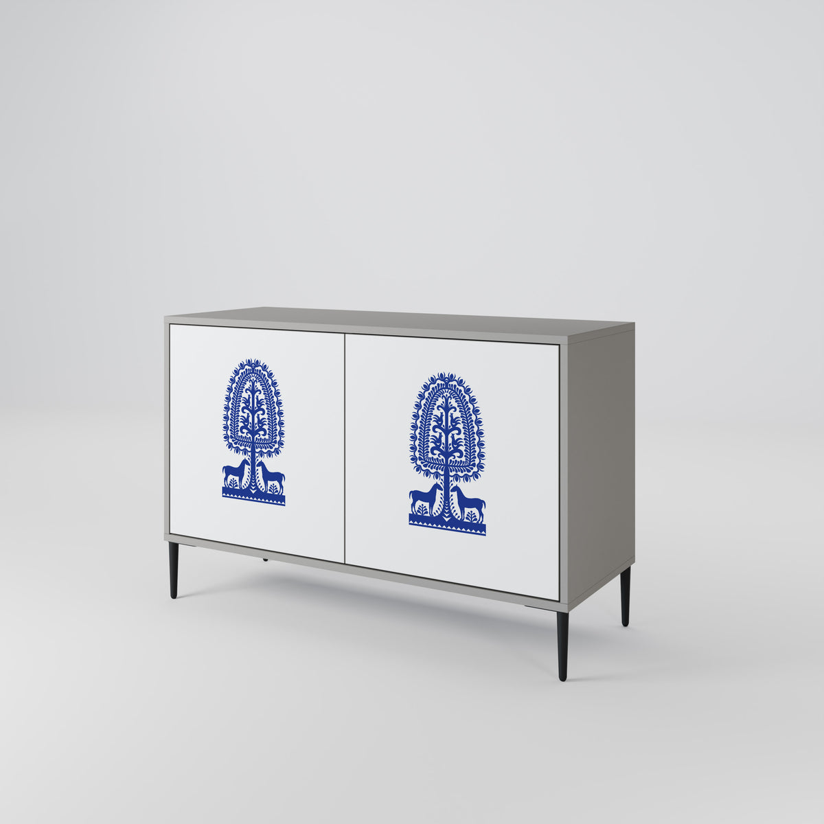 POLISH FOLK ART 2-türiges Sideboard