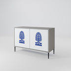 POLISH FOLK ART Sideboard mit 2 Türen in Grau