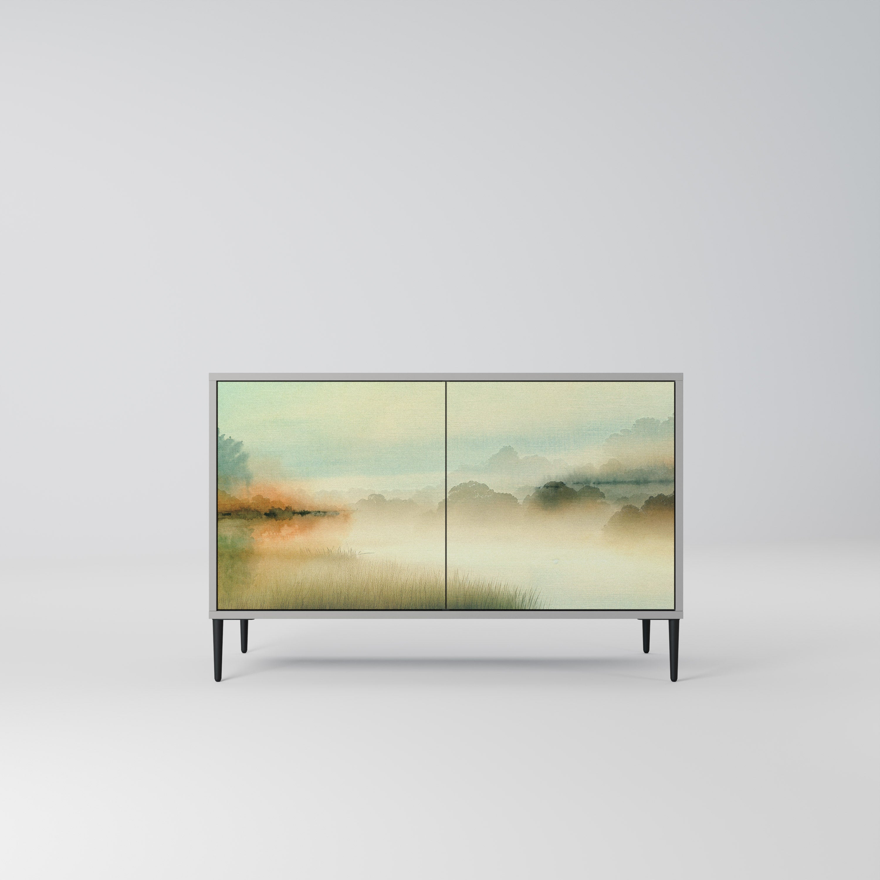 MORNING BY THE LAKE Sideboard mit 2 Türen in Grau