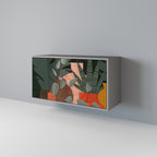 TROPICAL COMPOSITION Sideboard mit 2 Türen in Grau