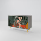 TROPICAL COMPOSITION Sideboard mit 2 Türen in Grau