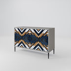 ARTFUL GEOMETRY Sideboard mit 2 Türen in Grau