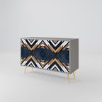 ARTFUL GEOMETRY Sideboard mit 2 Türen in Grau