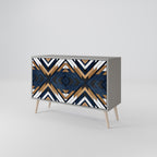 ARTFUL GEOMETRY Sideboard mit 2 Türen in Grau