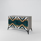 ARTISTIC GEOMETRY Sideboard mit 2 Türen in Grau