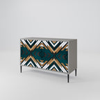 ARTISTIC GEOMETRY Sideboard mit 2 Türen in Grau