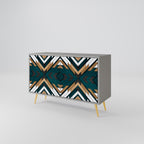 ARTISTIC GEOMETRY Sideboard mit 2 Türen in Grau