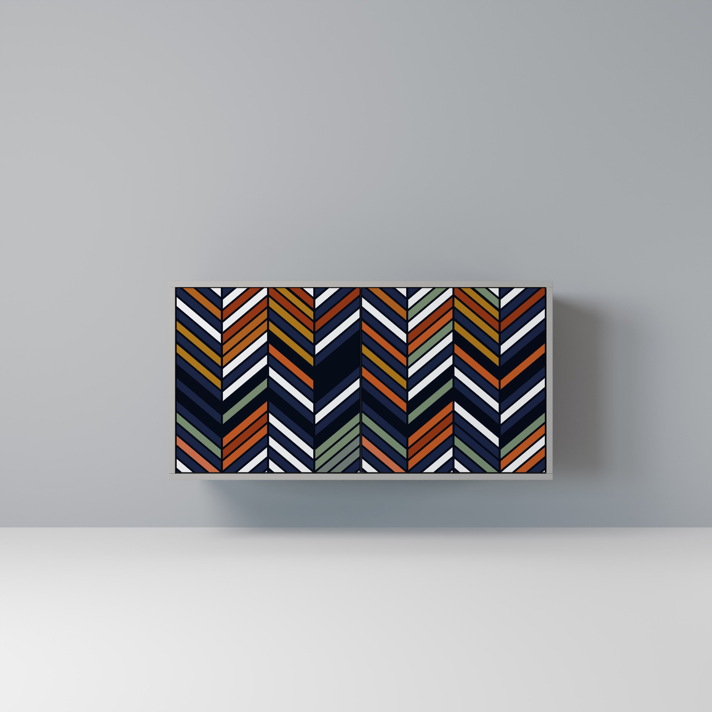 VIBRANT PATCHWORK Sideboard mit 2 Türen in Grau